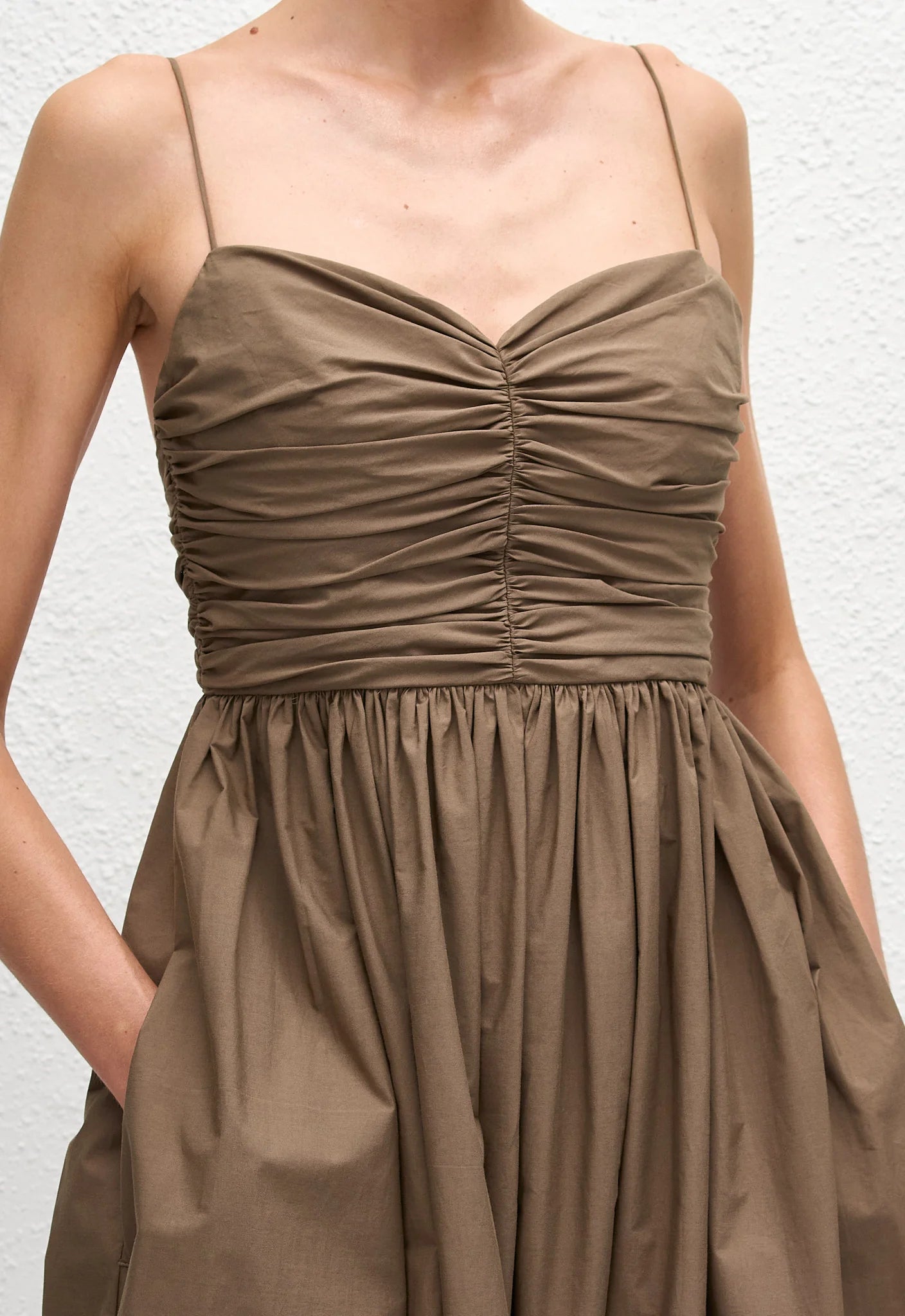 Gathered Bodice Dress in Birch
