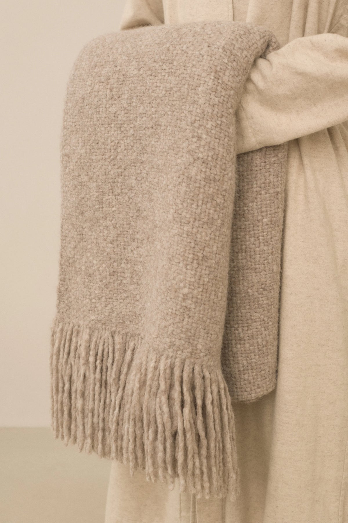 Handwoven Brushed Blanket in Dust