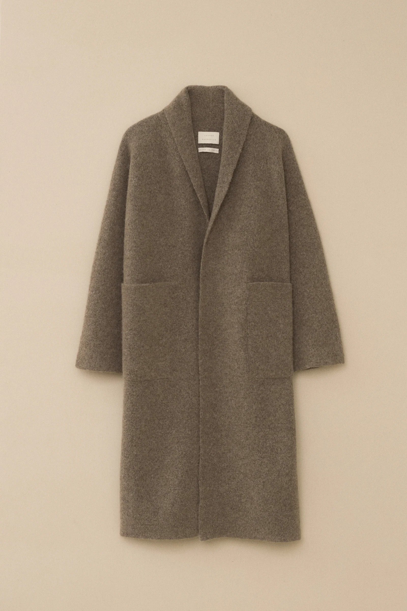 Double Face Long Coat in Moth