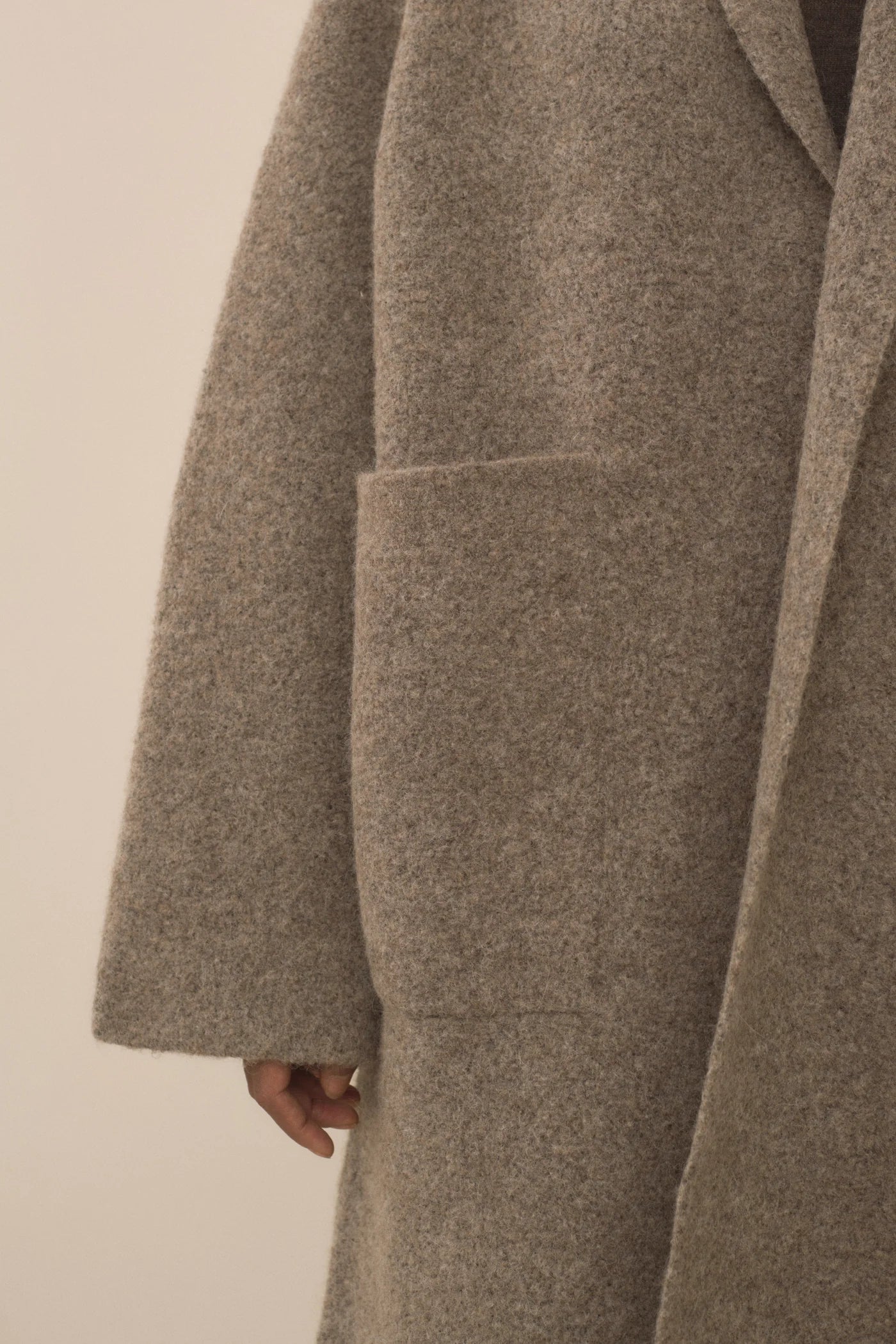 Double Face Long Coat in Walnut