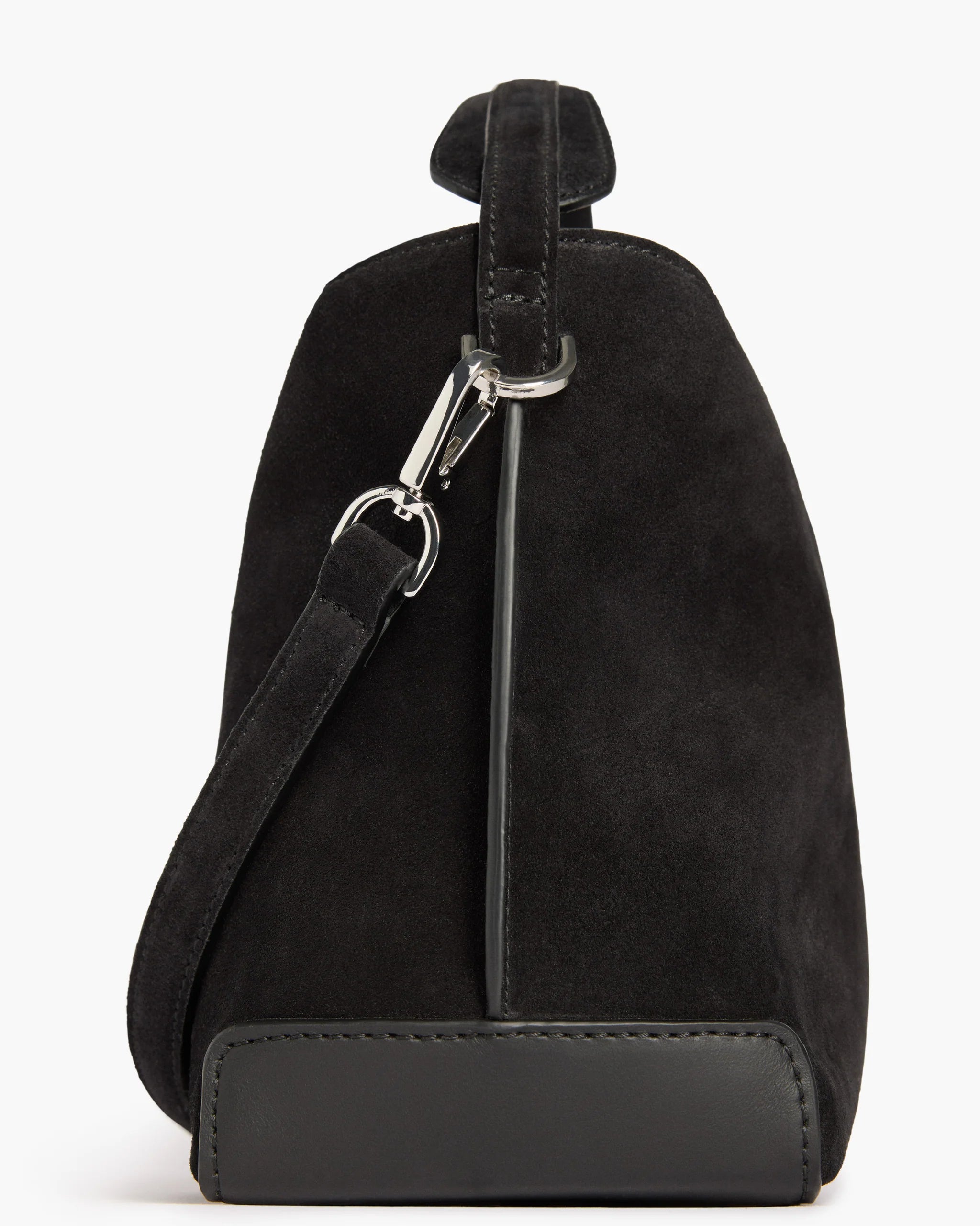 Helia Handbag in Black Suede