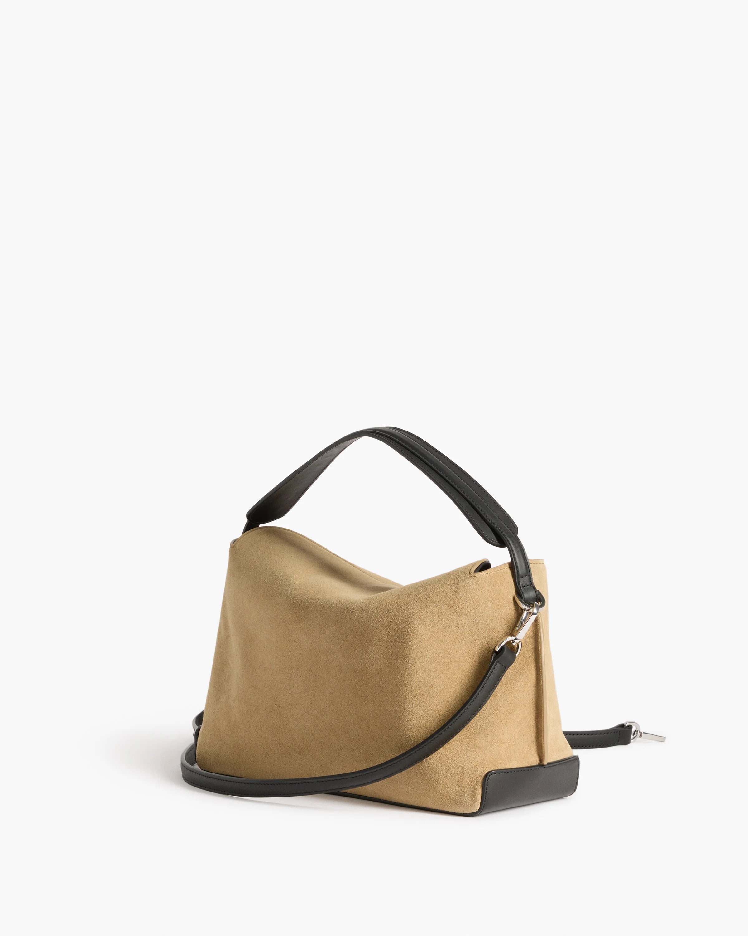 Helia Handbag in Sand Suede