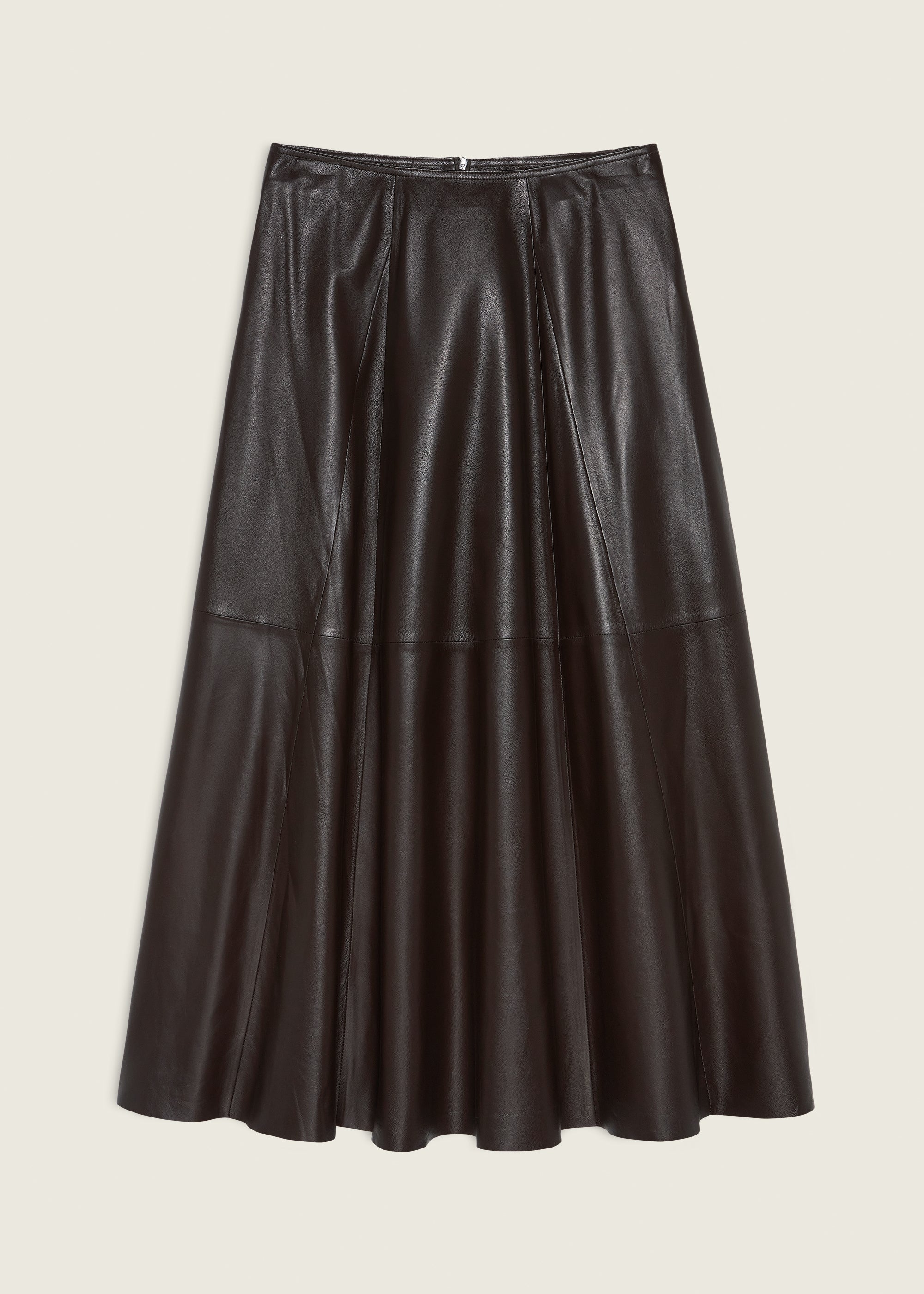 ELENI | Lamb Easy Skirt in Coffee Bean