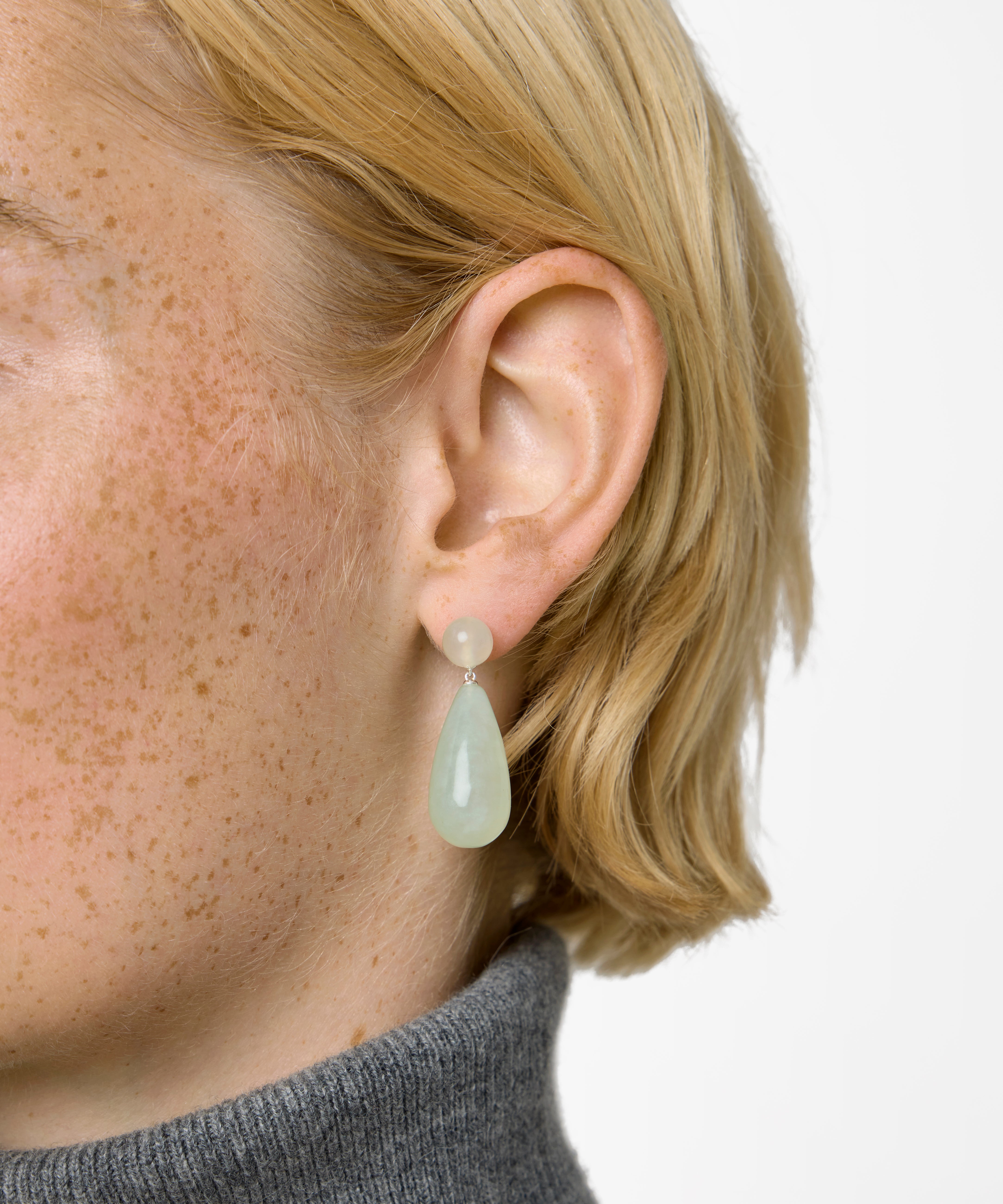The Lola Earrings in Green Serpentine