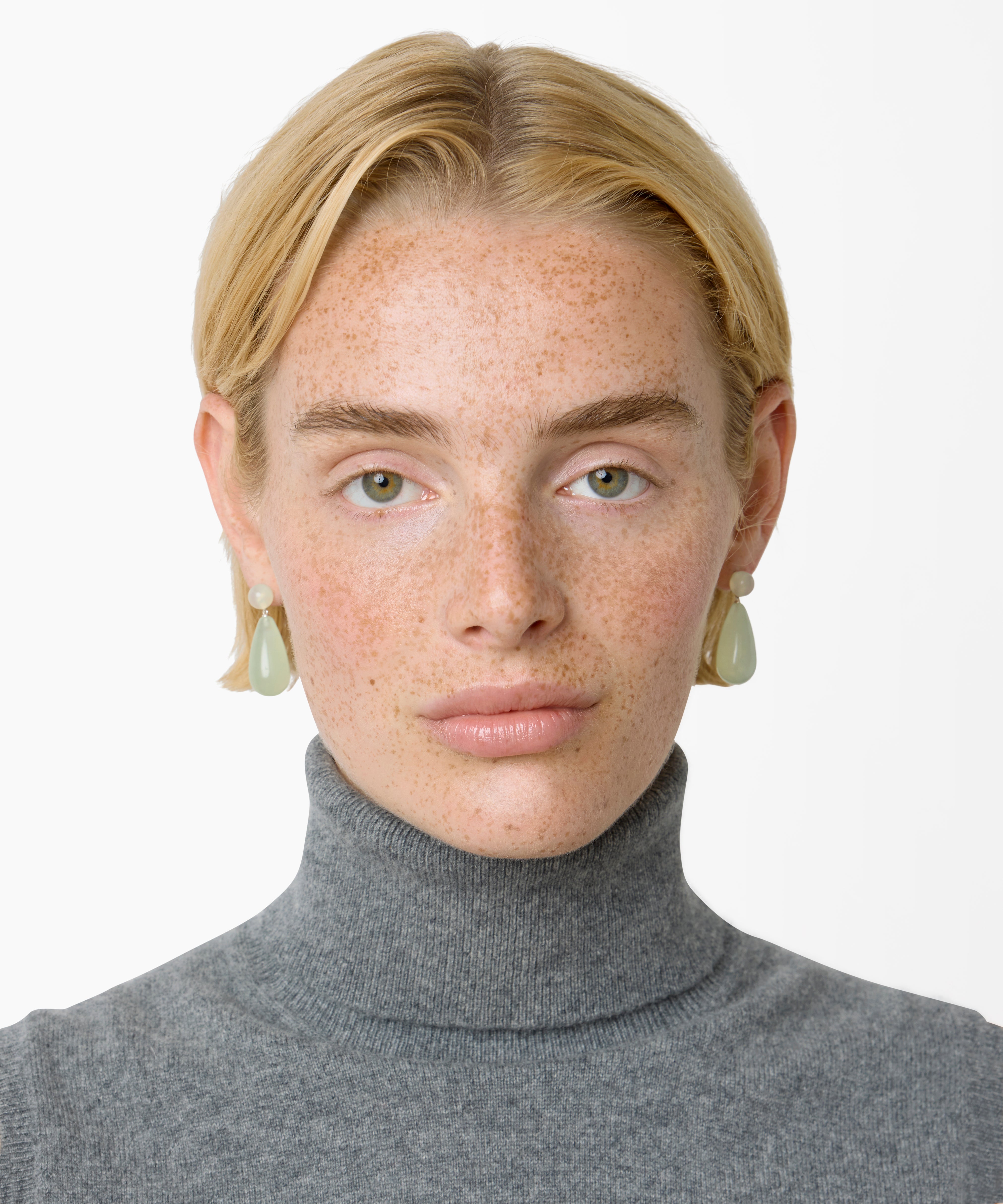 The Lola Earrings in Green Serpentine