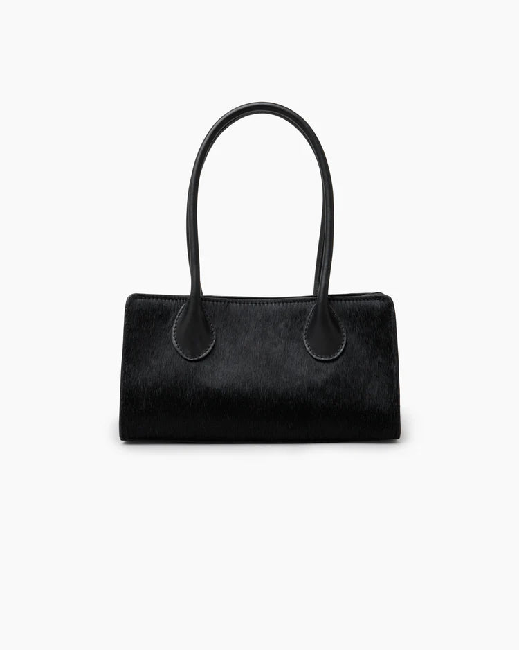 The Lou Bag in Black Calf Hair