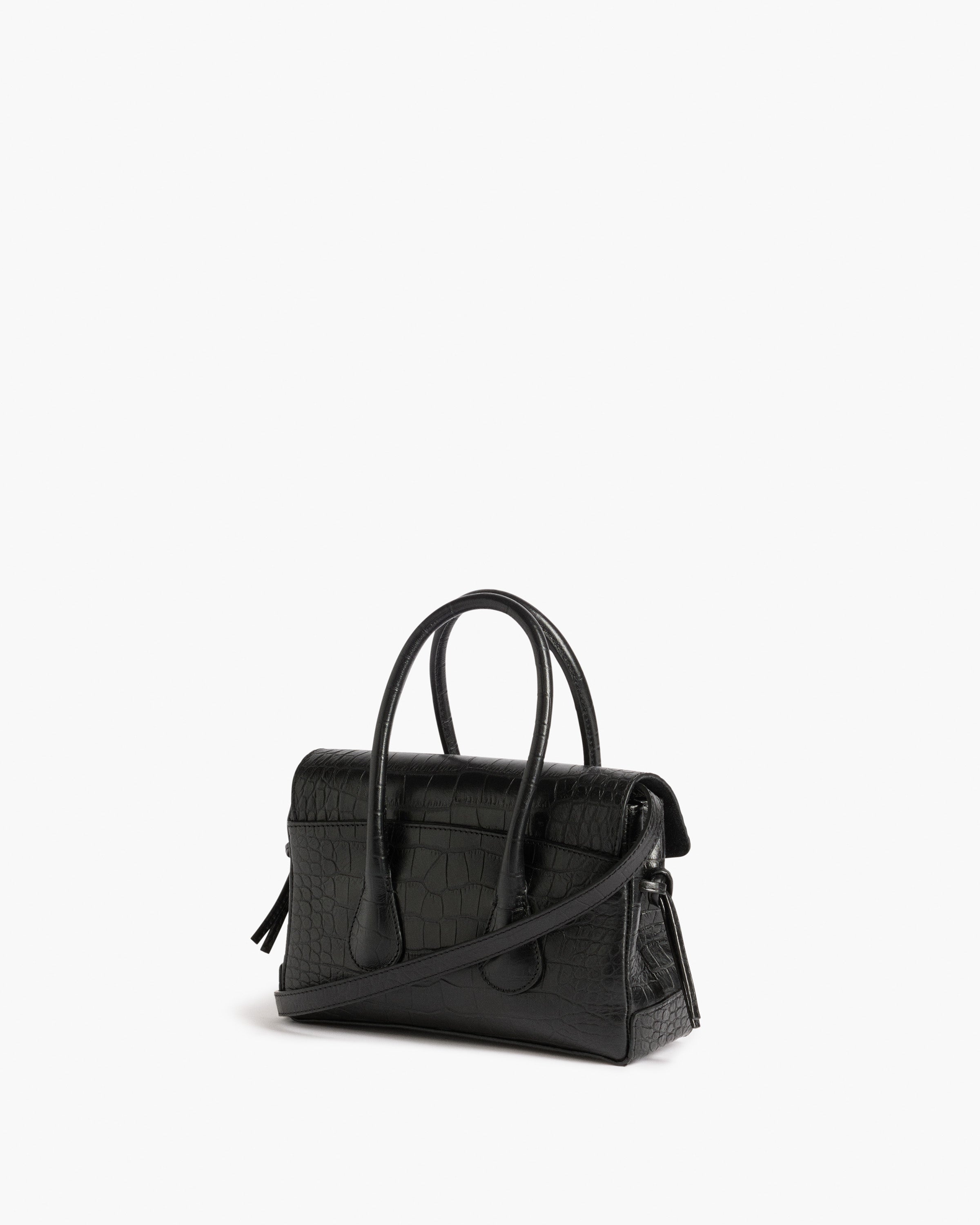 Lydia Mini Bag in Black Croco Leather