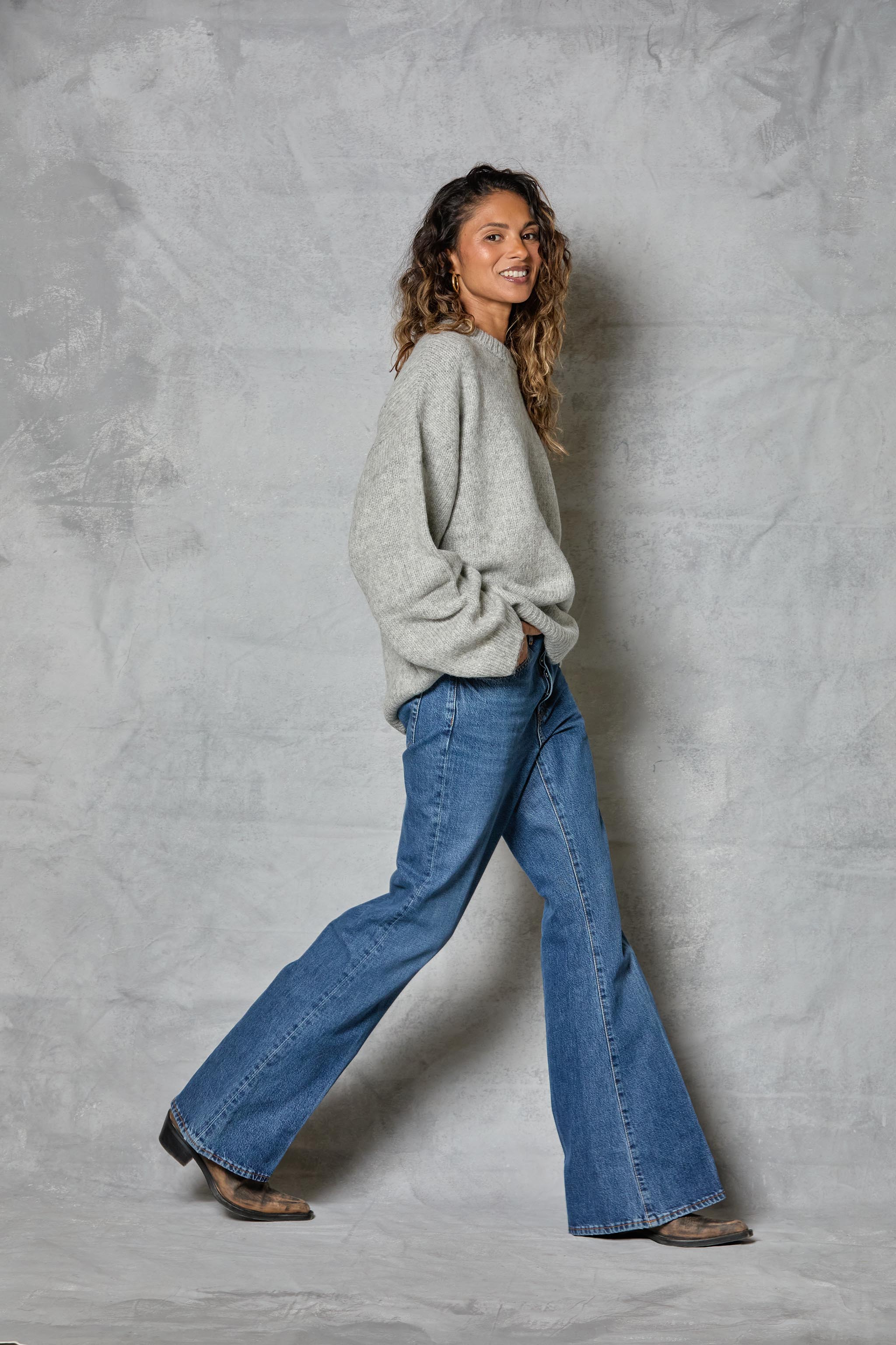 Boyfriend Sweater in Heather