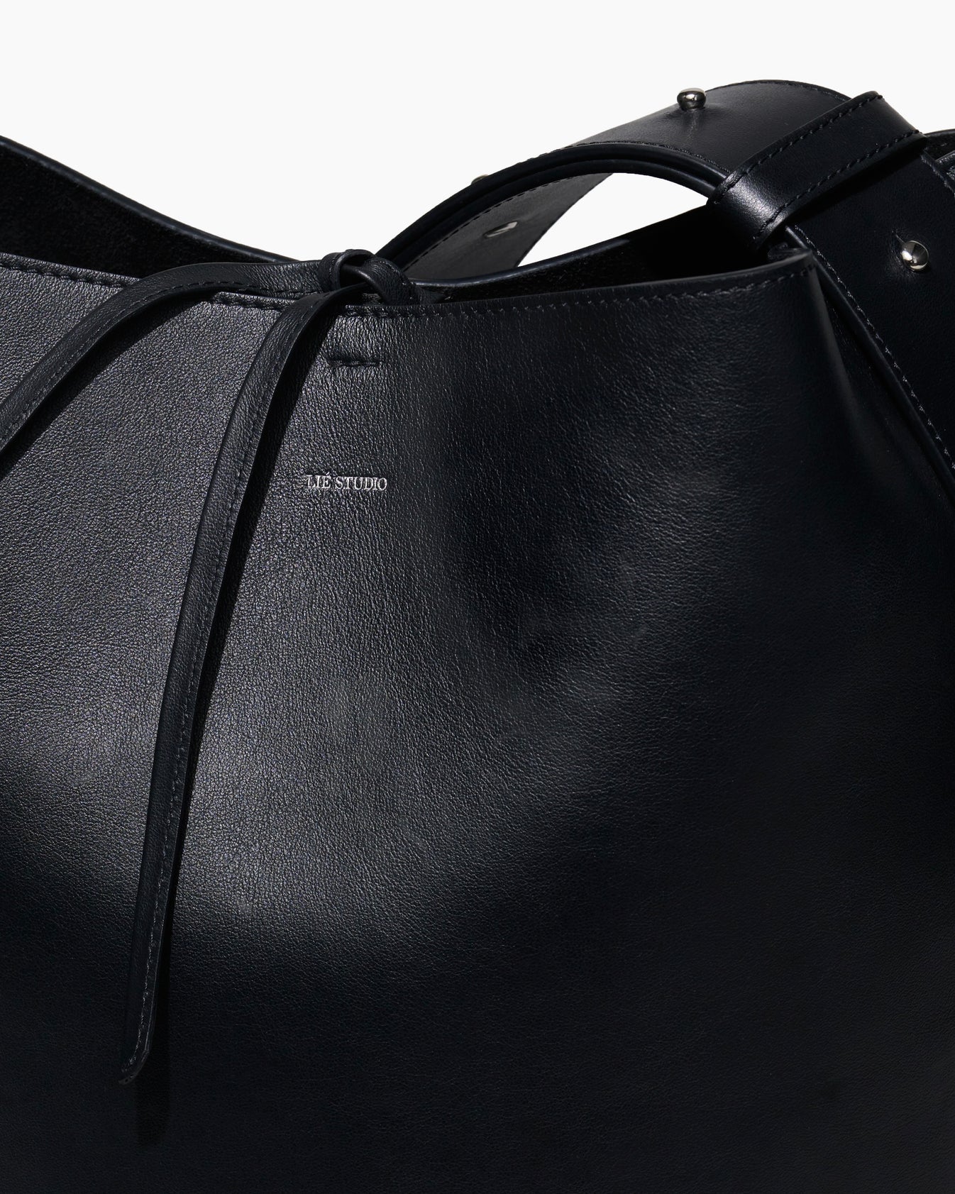 The Norma Tote in Solid Black Leather
