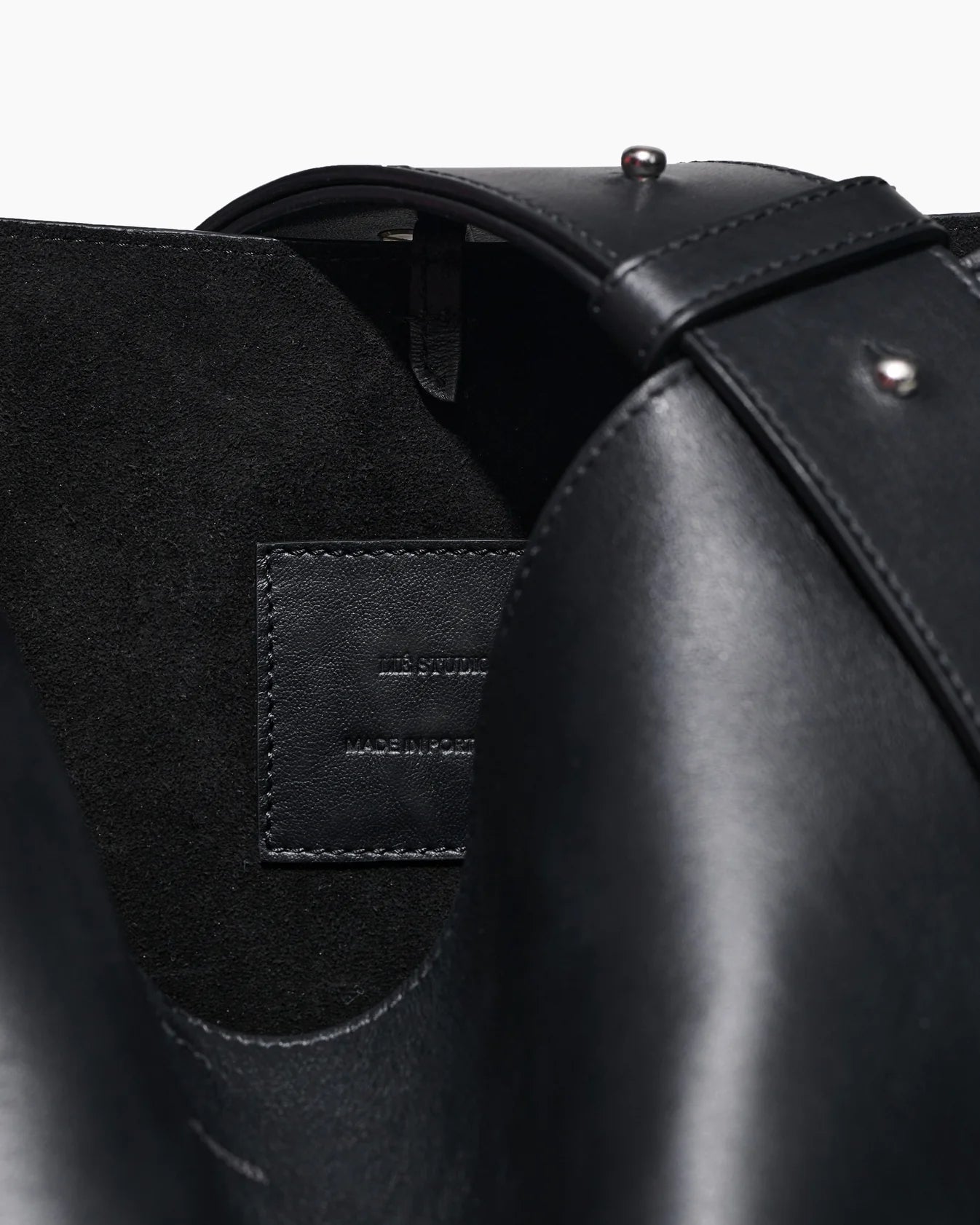 The Norma Tote in Solid Black Leather