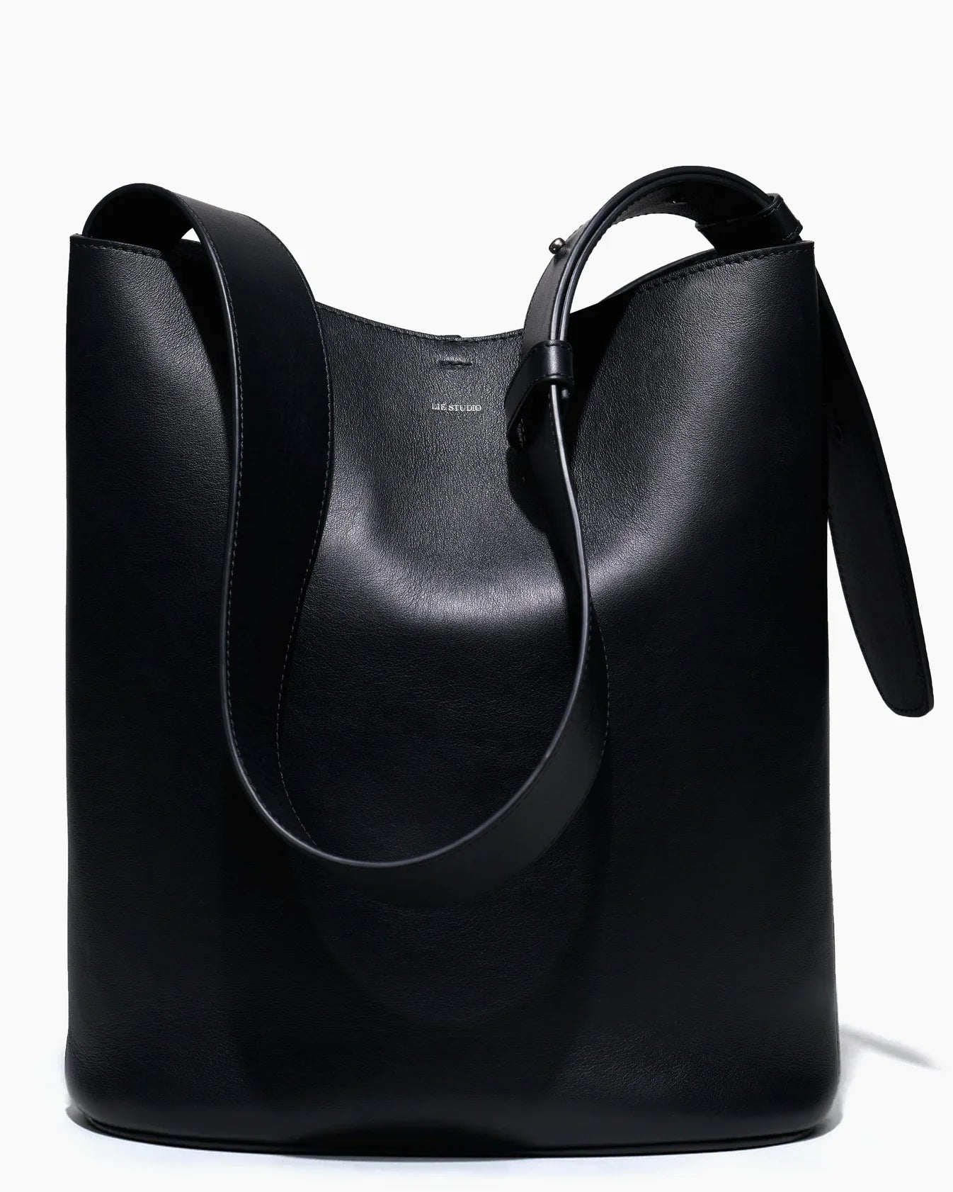 The Norma Tote in Solid Black Leather