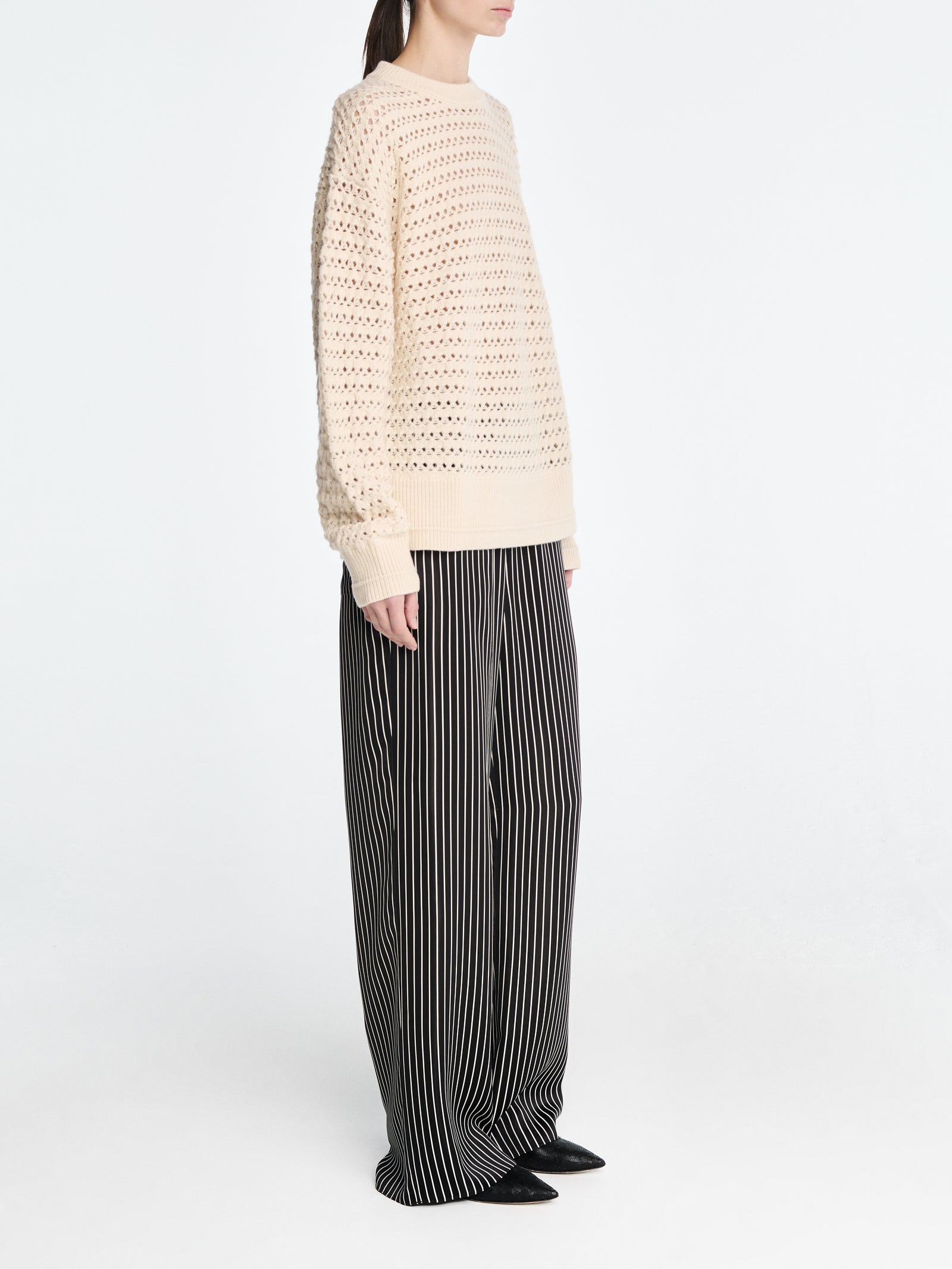 Irish Crochet Crew in Ivory