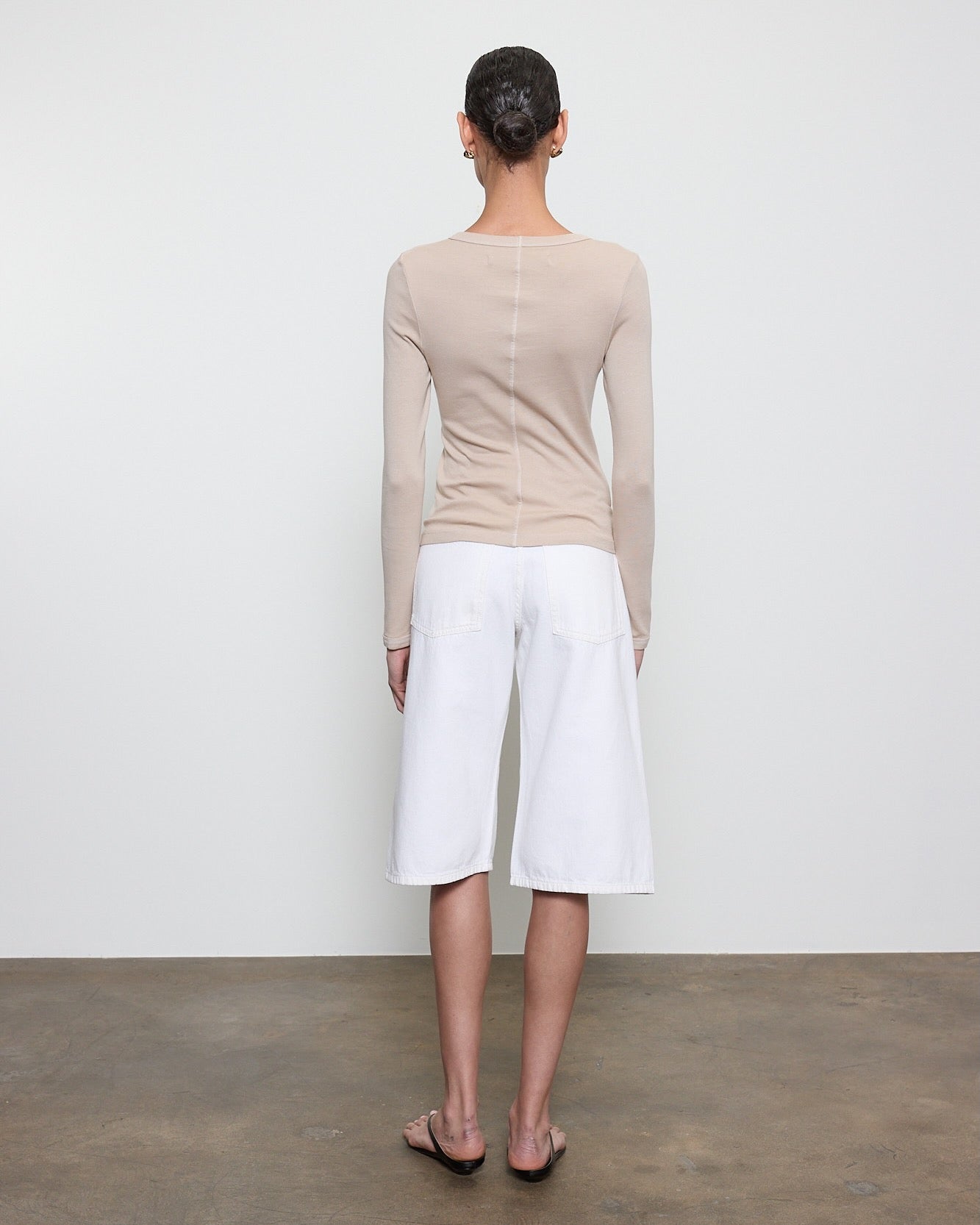 Supima Cotton New Classic Long Sleeve in Stone
