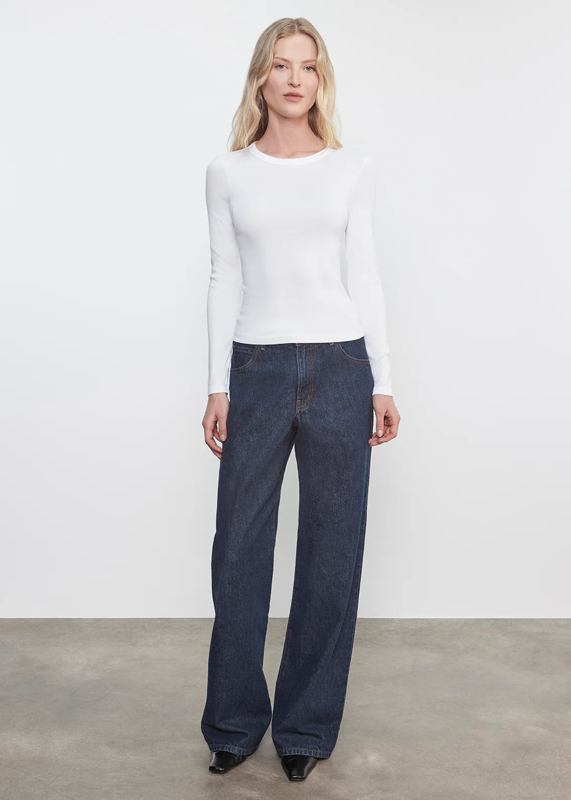 Supima Cotton New Classic Long Sleeve in White