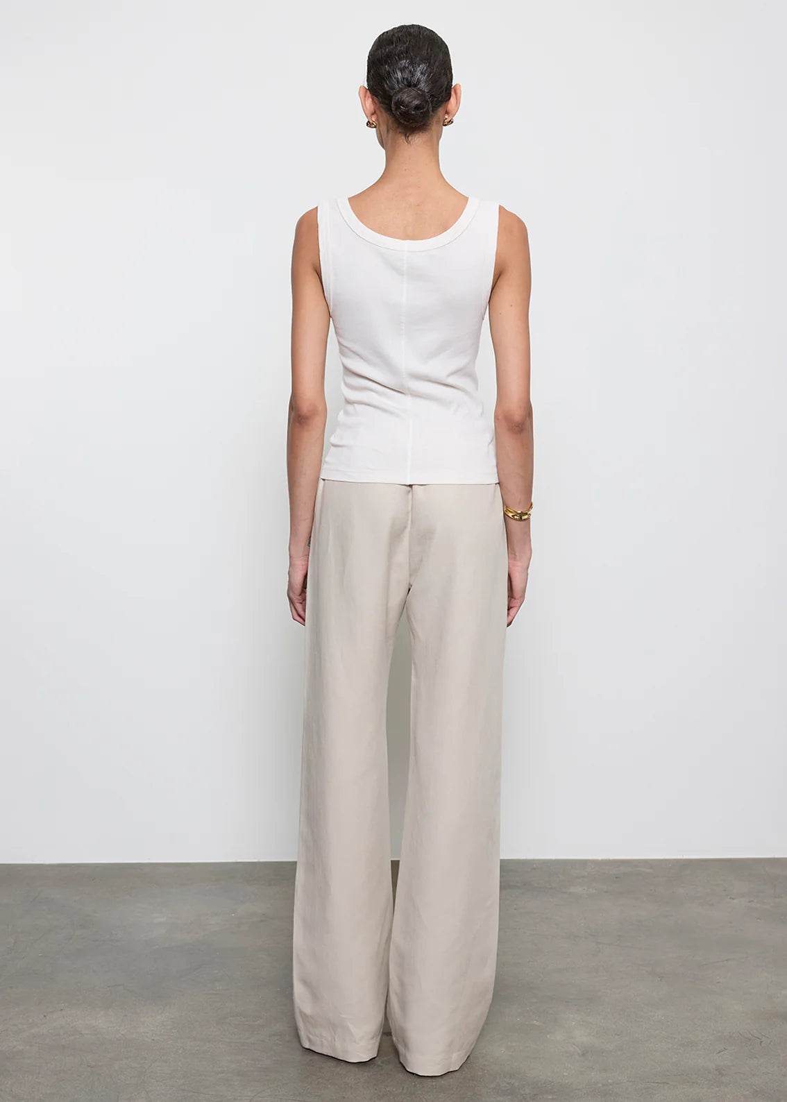 Supima Baby Rib Tank in White