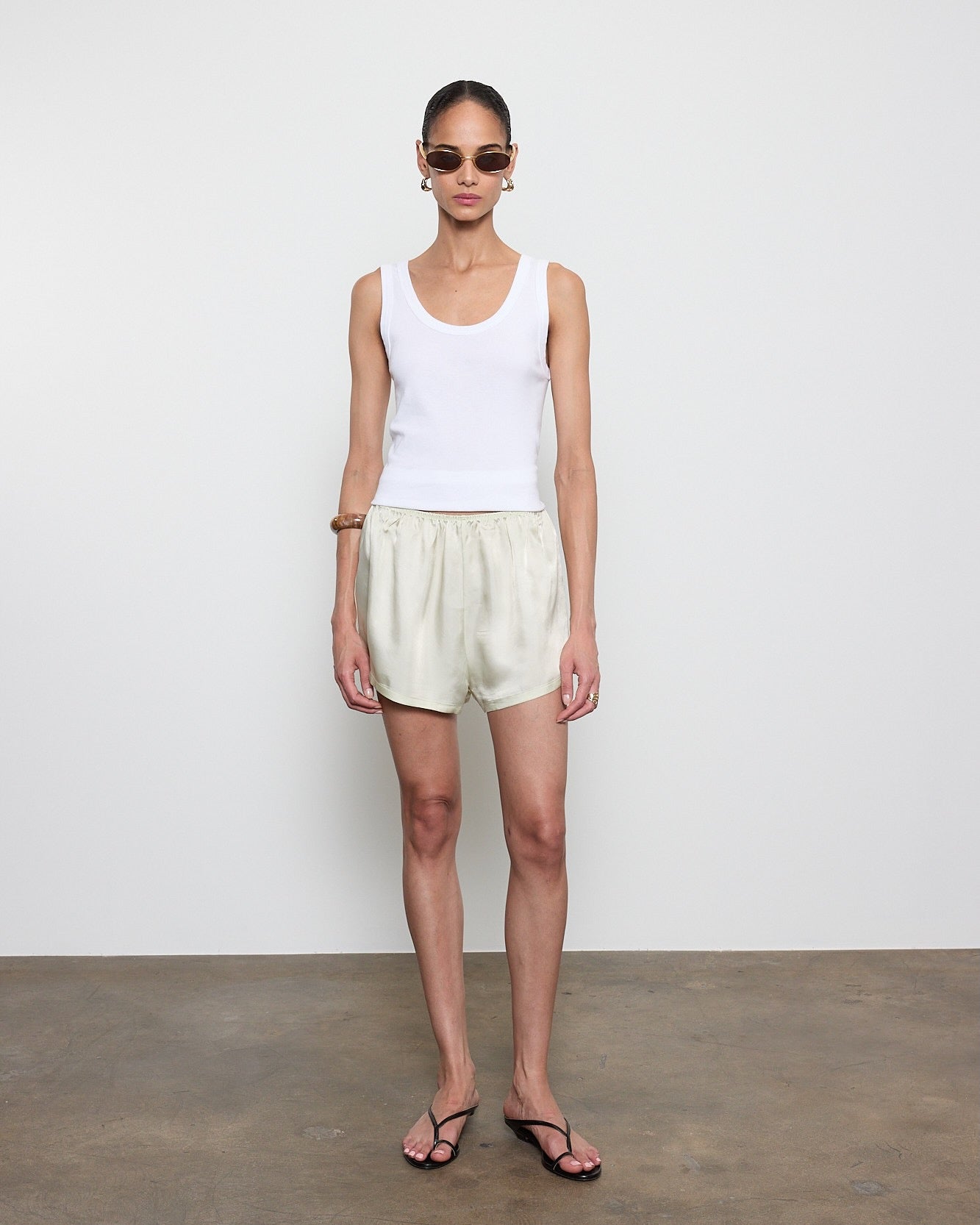 Supima Baby Rib Tank in White