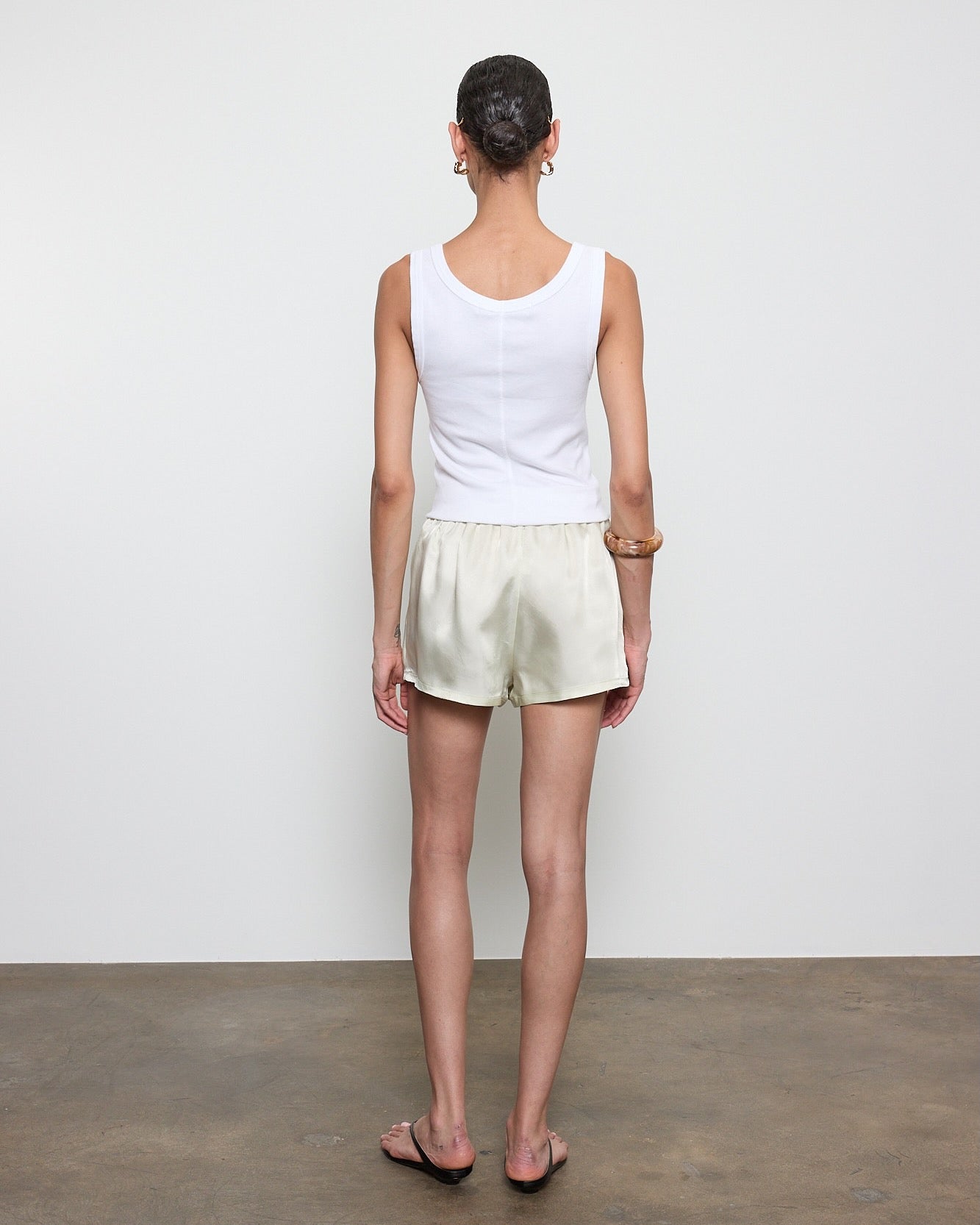 Supima Baby Rib Tank in White