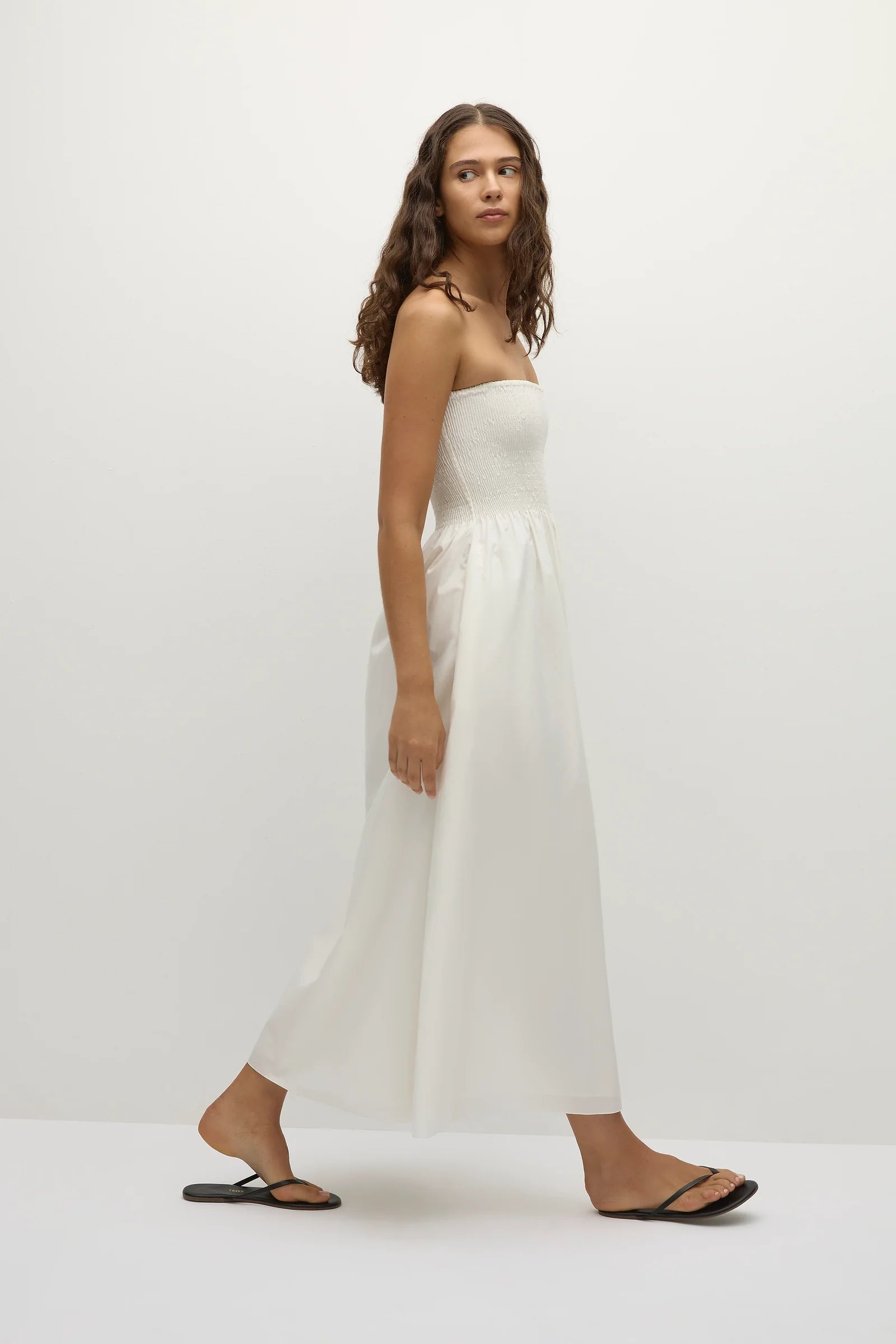 Jamie Midi Dress in White