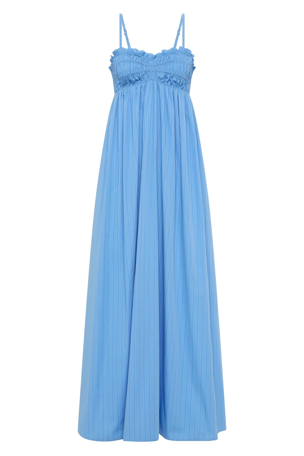 Presa Maxi Dress in Azul Micro Pinstripe