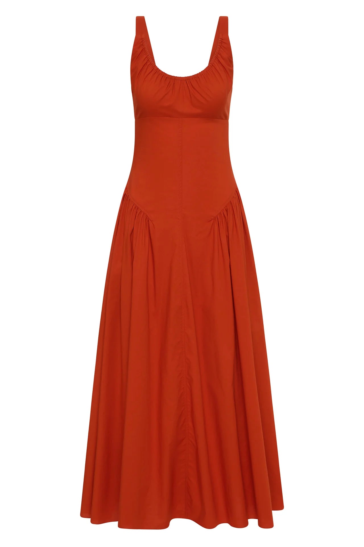 Olas Midi Dress in Dusty Tomato