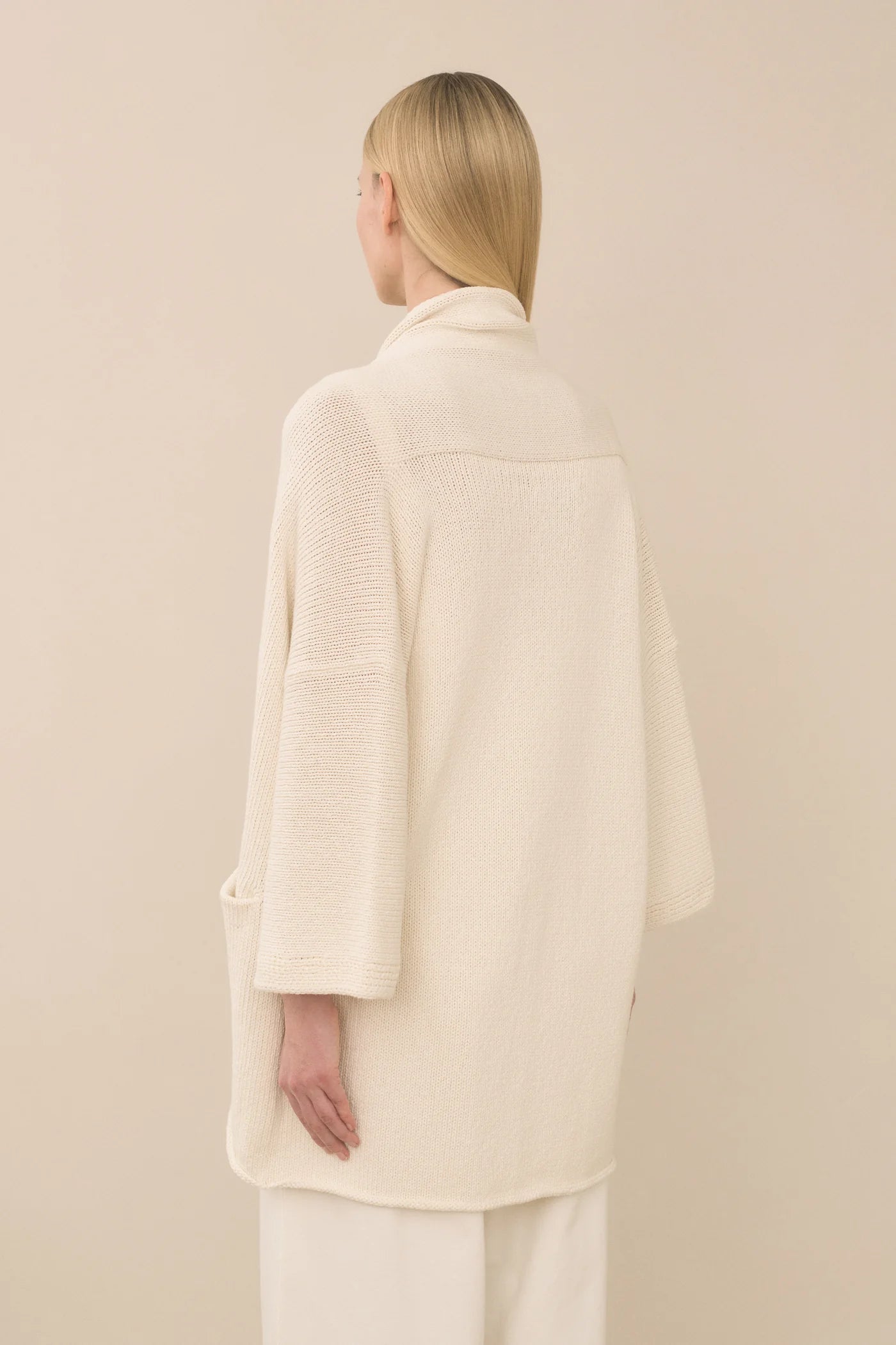 Shawl Cardigan in Bone