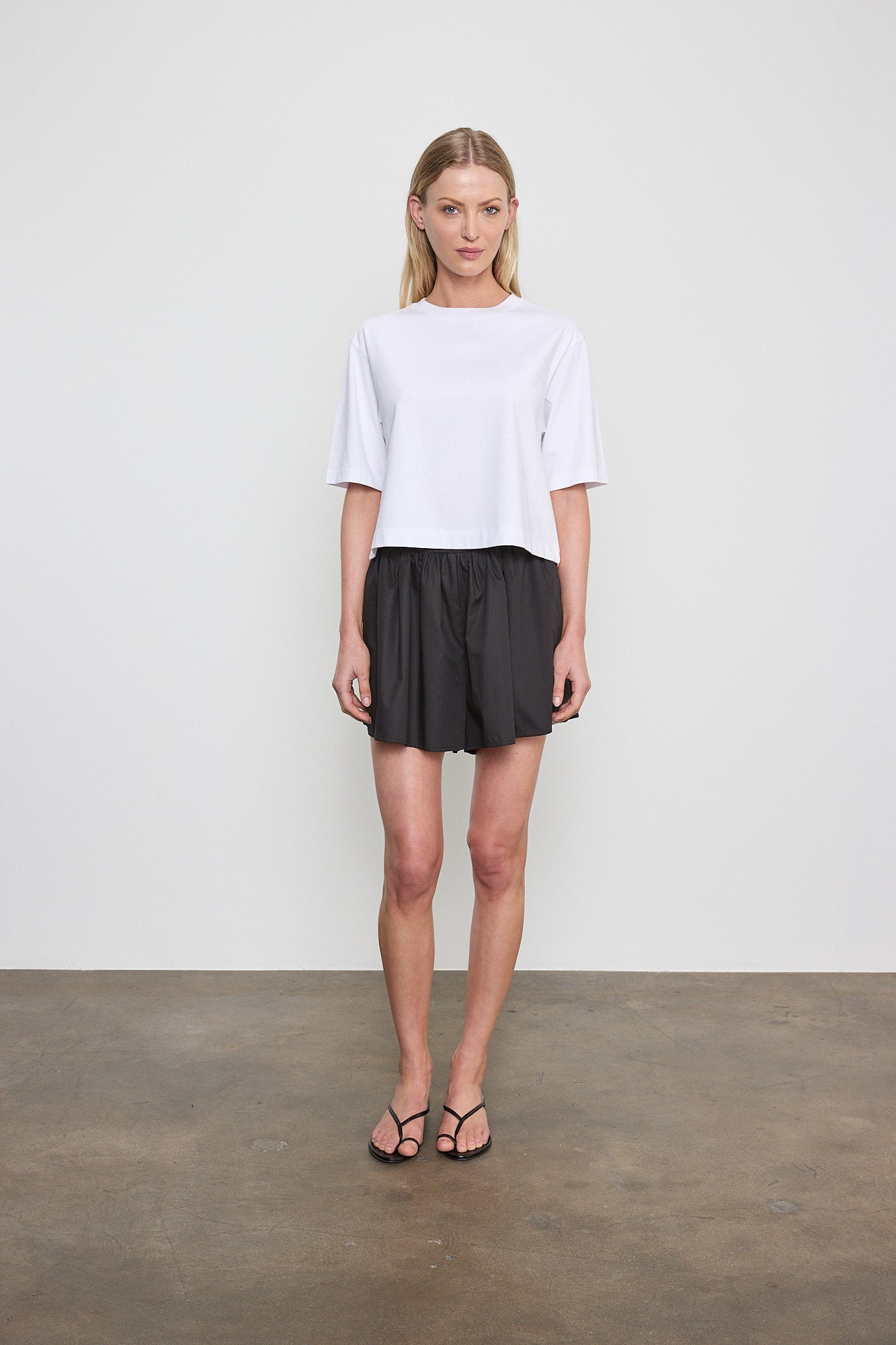 Short Sleeve Supima Structured Tee in White