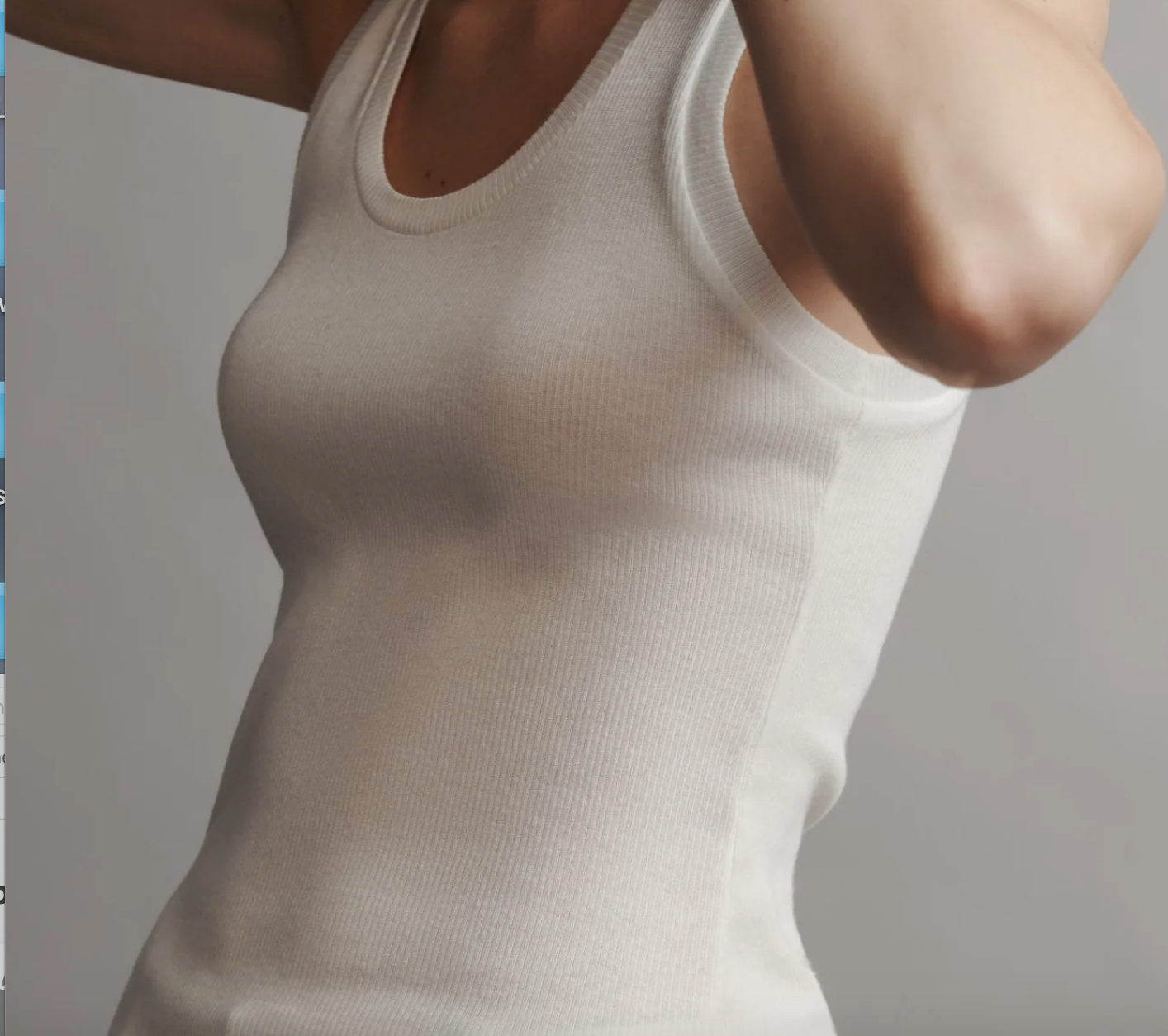 Ribbed Tank in Cotton