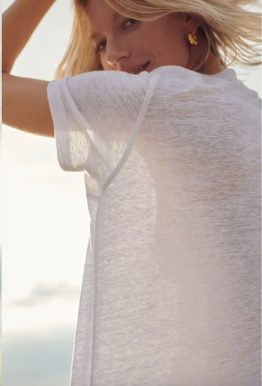 The Linen Perfect Tee in White