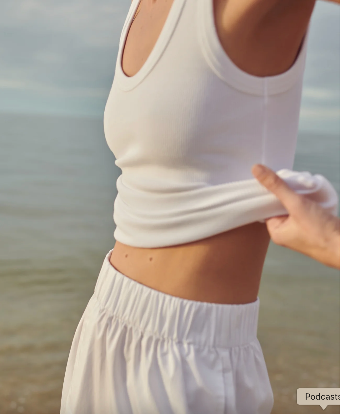 The Scoop It Up Tank in White (Last One Available, Size Large)