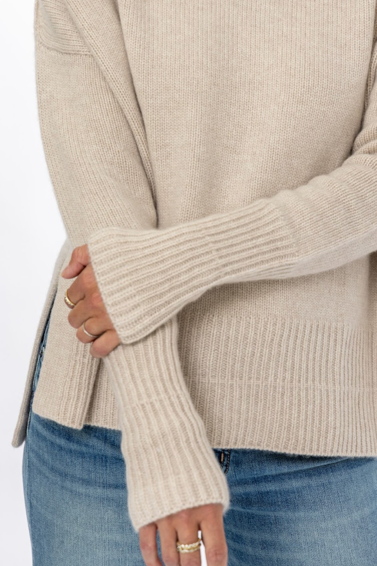 Slouchy Crew in Millet