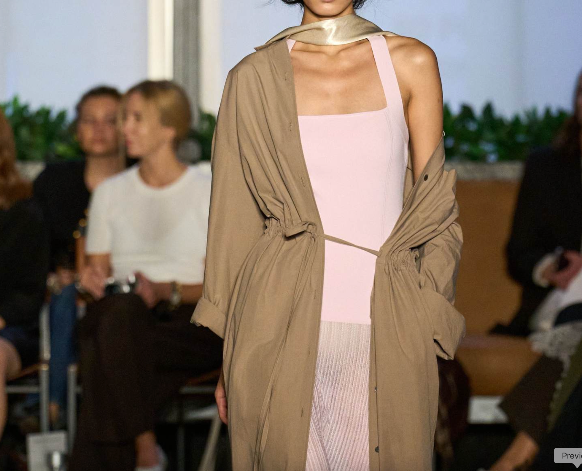 Drawstring Shirt Dress in Mouseback
