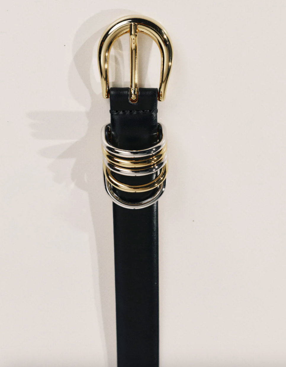 Hollyhock Mixed Metal Belt in Black