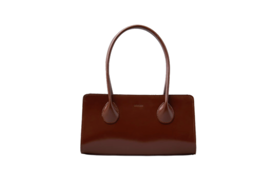 The Lou Bag in Brown Patent Leather