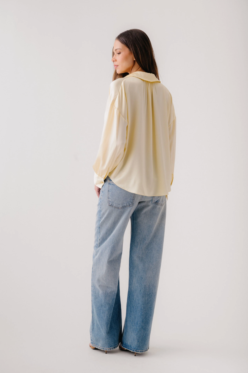 Chantal Relaxed Popover with Shirring in Buttercup