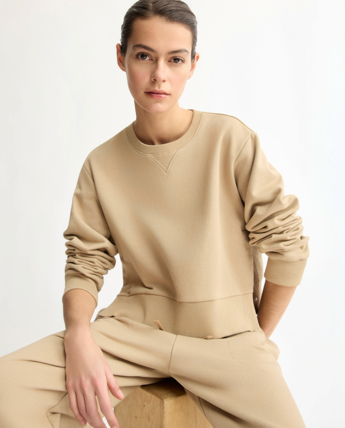 Kent Crew Neck in Khaki