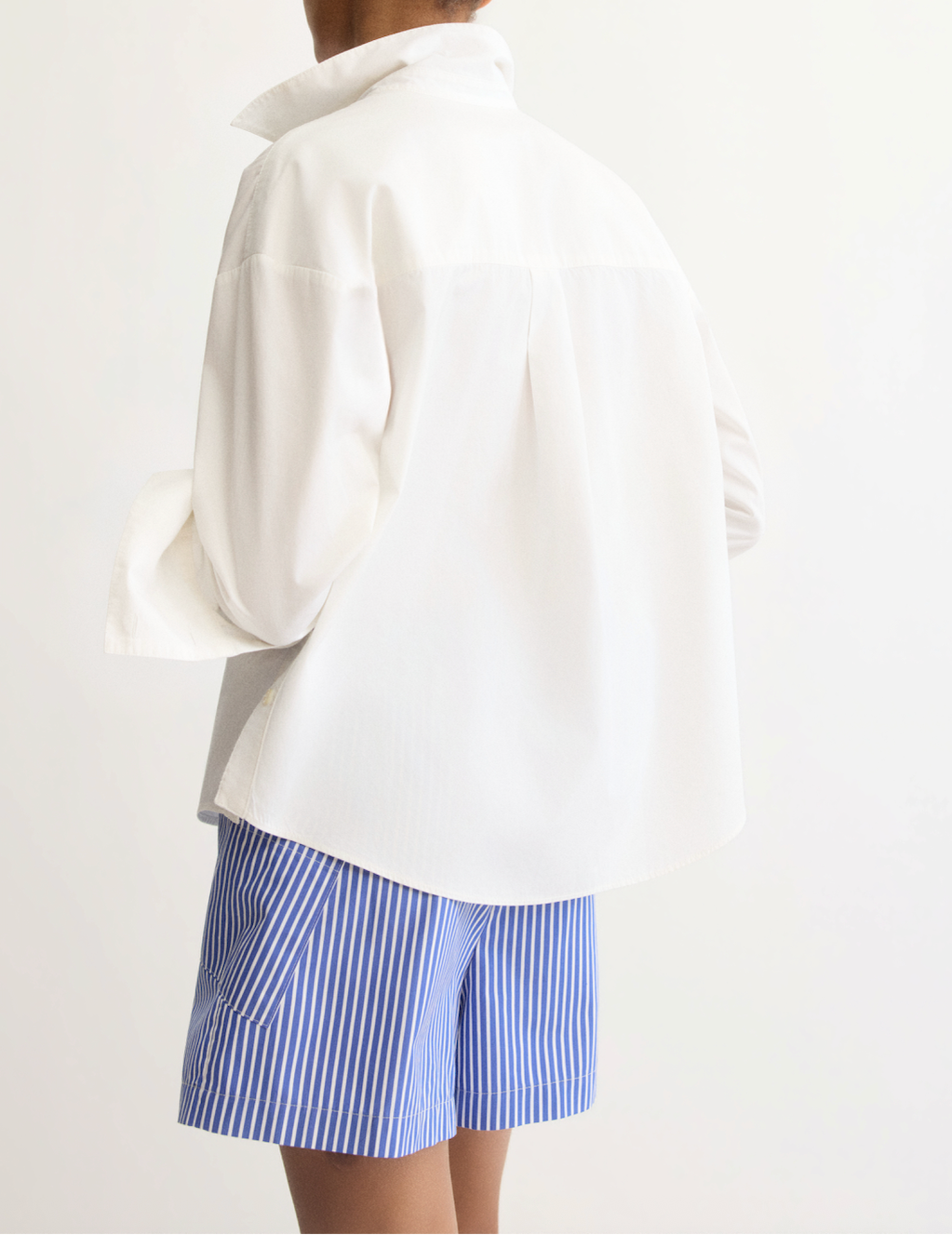 Watts Side Button Shirt in White