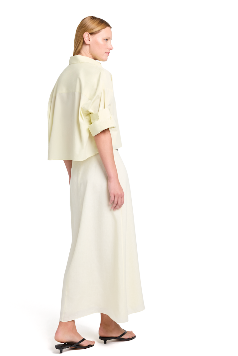 A-Line Skirt in Glass Green