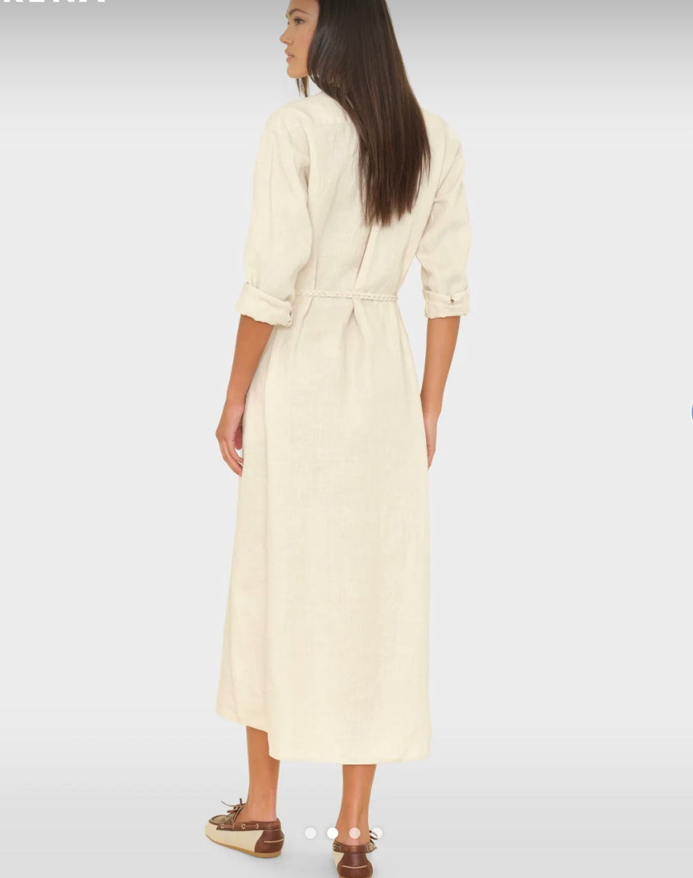 Hollie Linen Dress in Winds