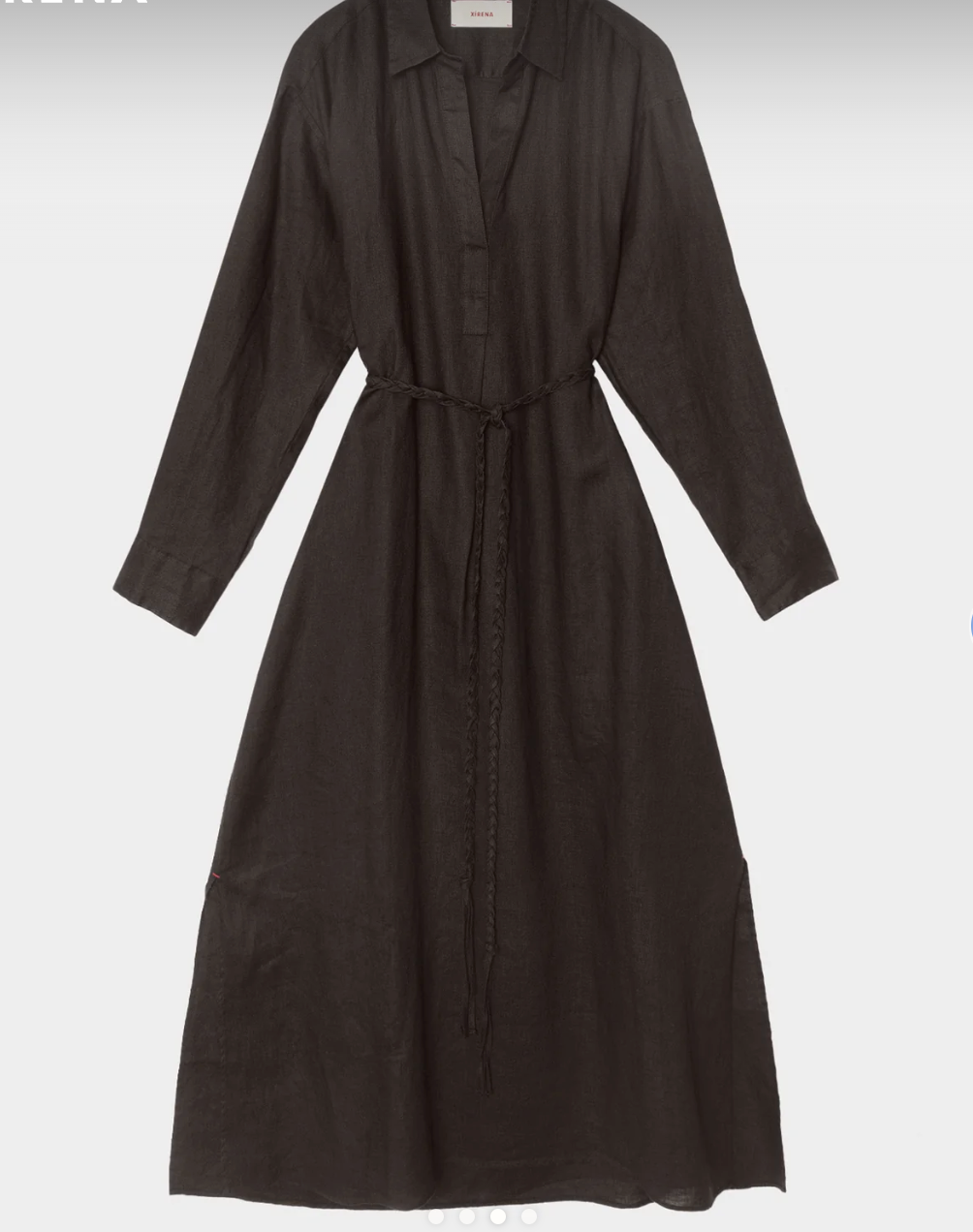 Hollie Linen Dress in Black