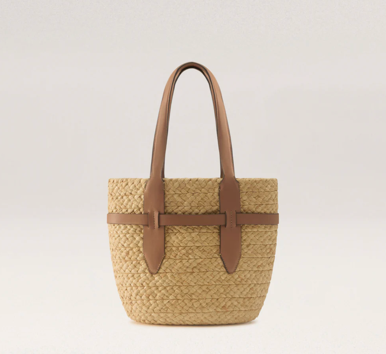 Lipari Tote Medium in Natural/Caramel
