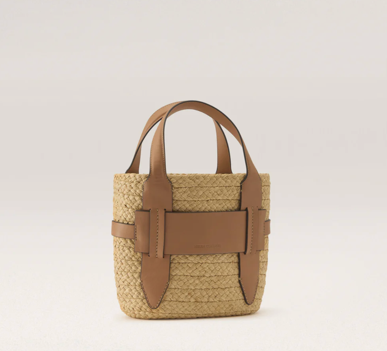 Lipari Tote Small in Natural/ Caramel