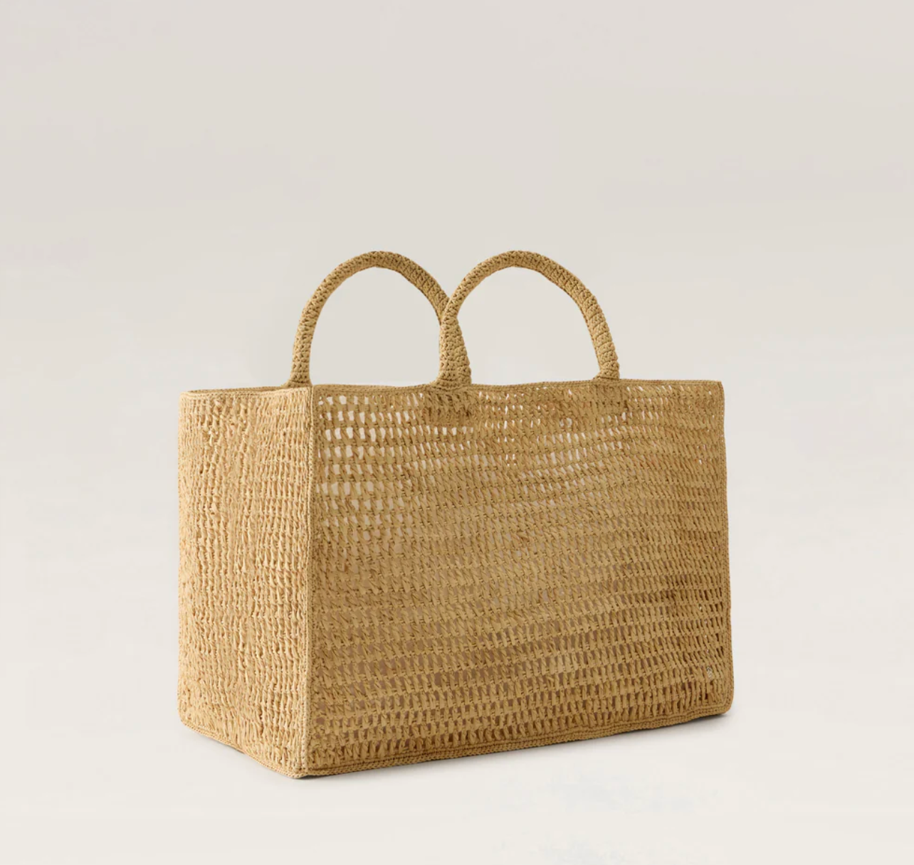 Anika Rafia Crochet Tote in Natural