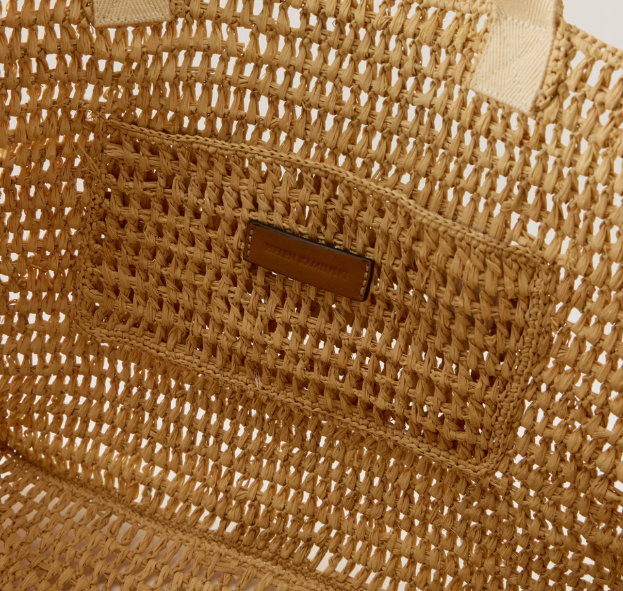 Anika Rafia Crochet Tote in Natural