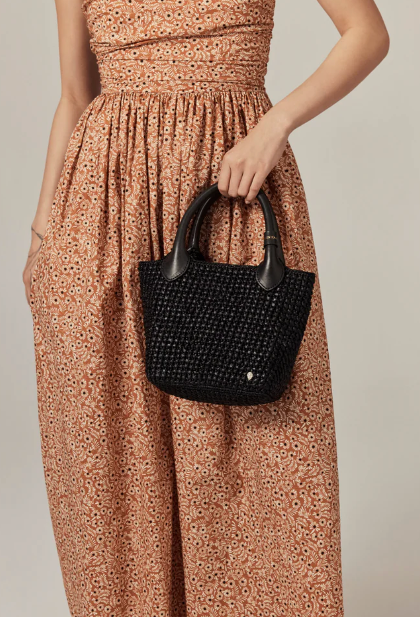 Ampara Mini Tote in Charcoal/Black