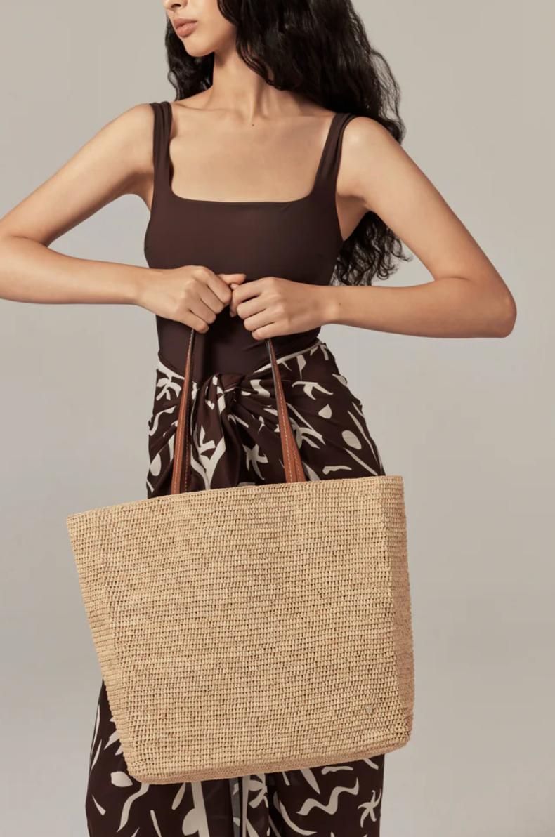 Matale Tote in Natural/Cotto