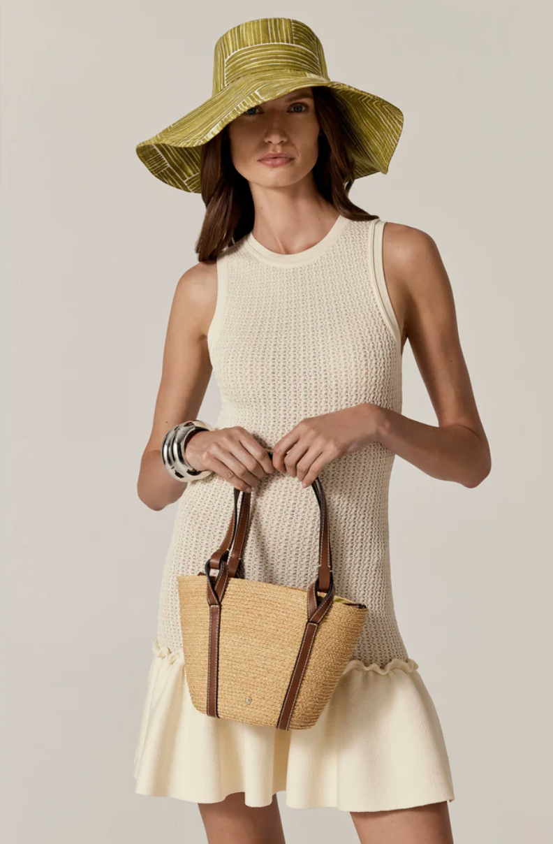 Bisou Print Basket in Natural