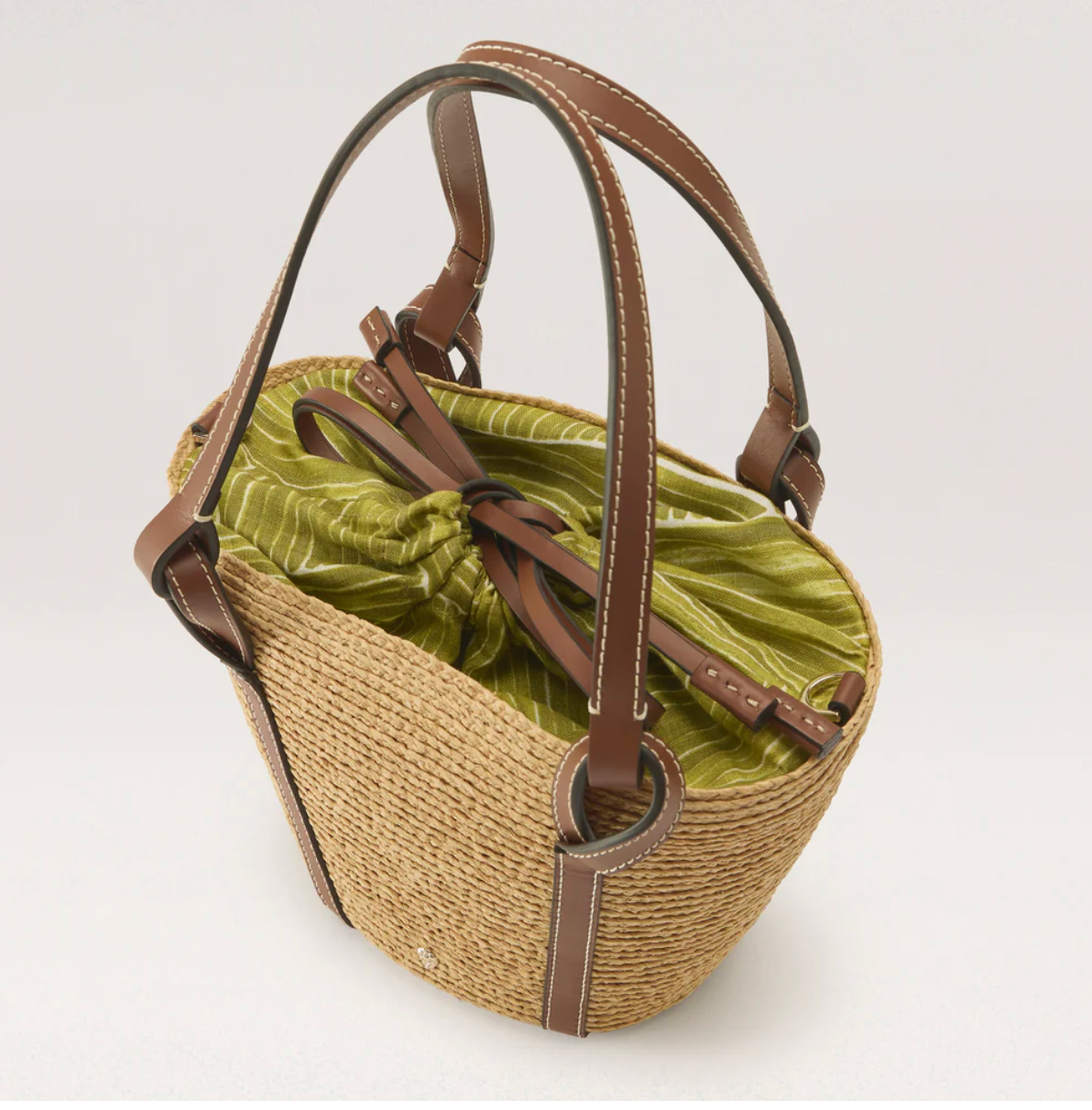 Bisou Print Basket in Natural