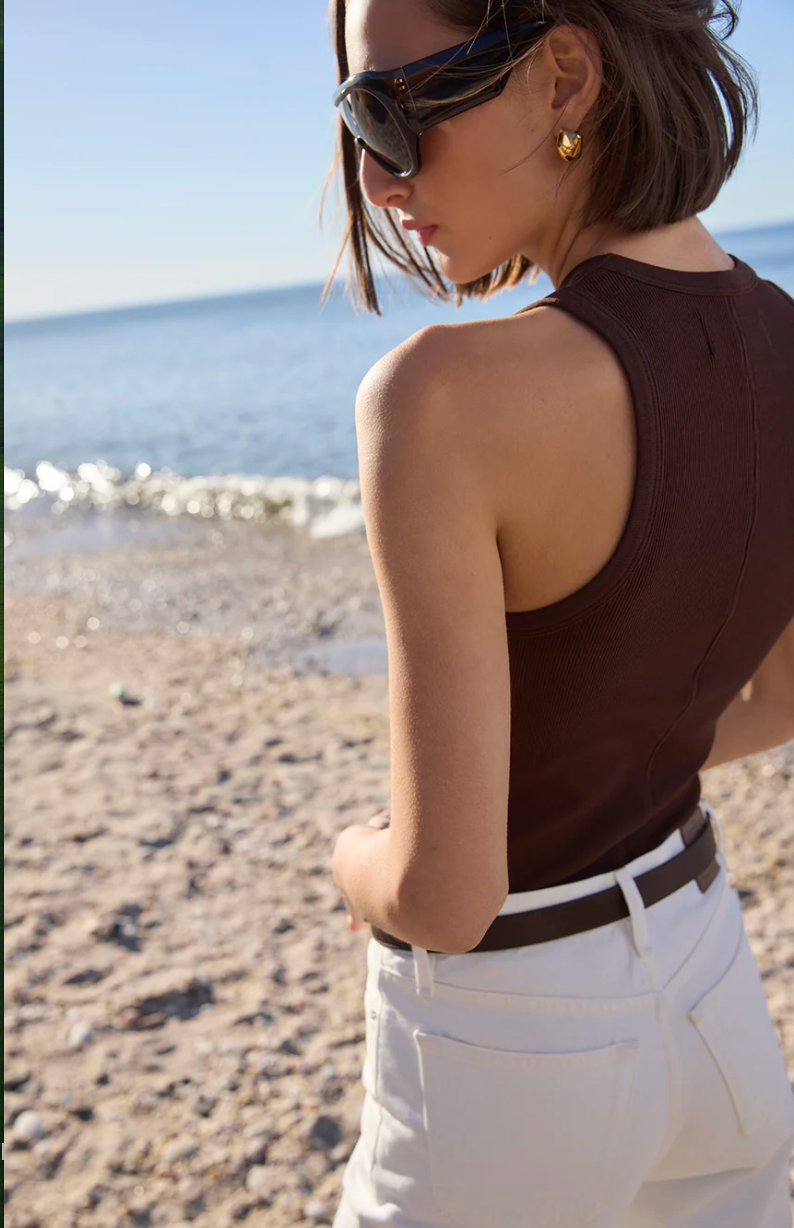 Not So Basic Tank in Chocolate [Spring 26] NEW COLOR