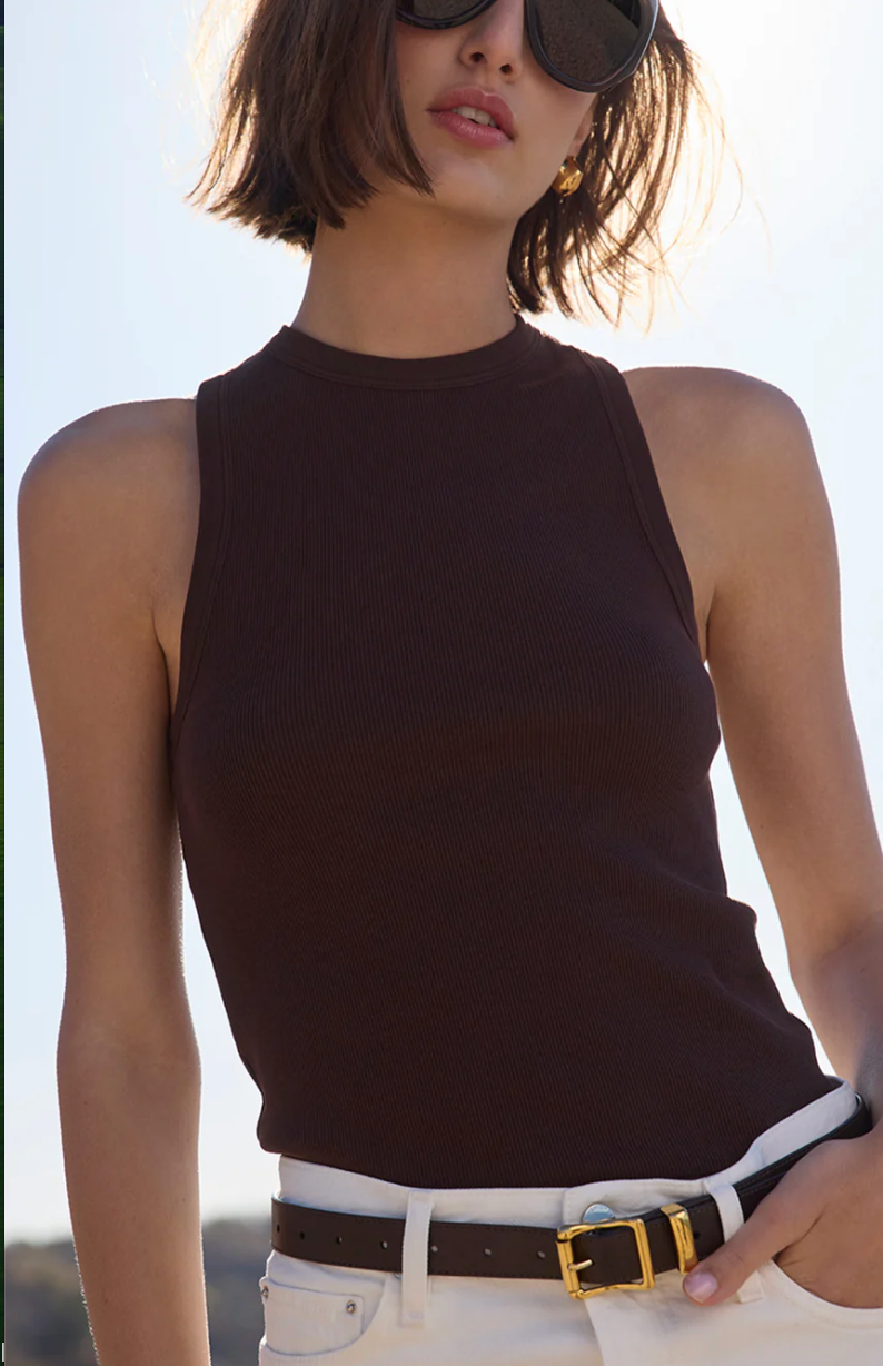 Not So Basic Tank in Chocolate [Spring 26] NEW COLOR