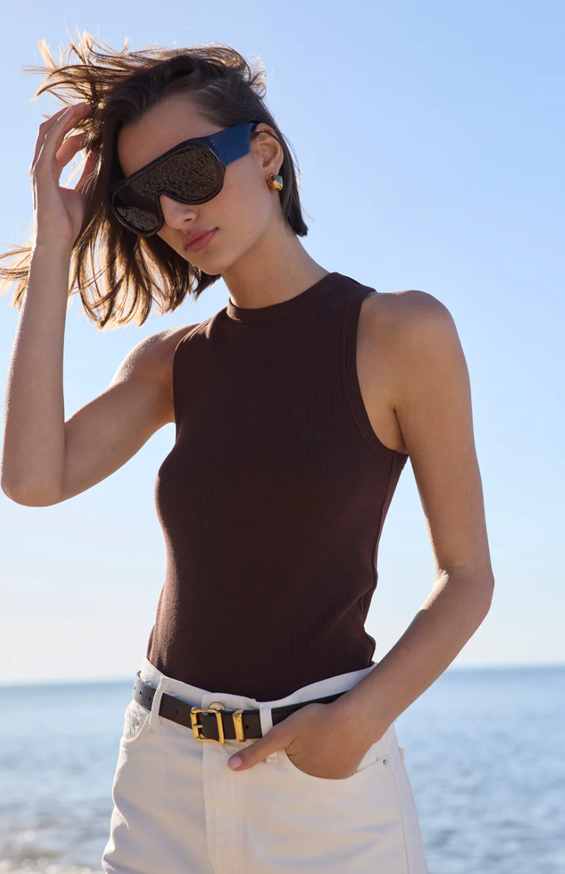 Not So Basic Tank in Chocolate [Spring 26] NEW COLOR